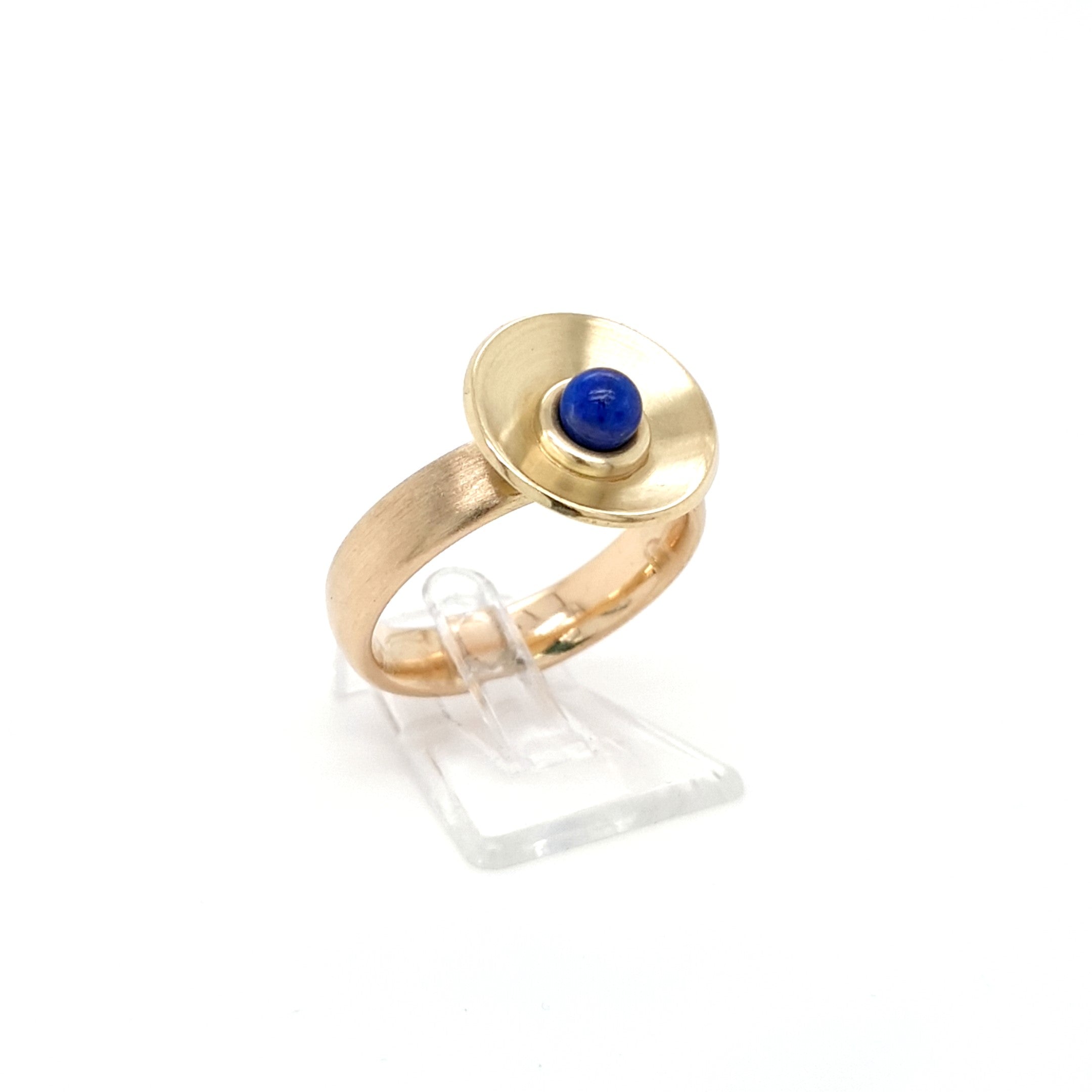 Ring Damen Gelbgold Lapis Lazuli Kugel 585 14 kt Schmuck
