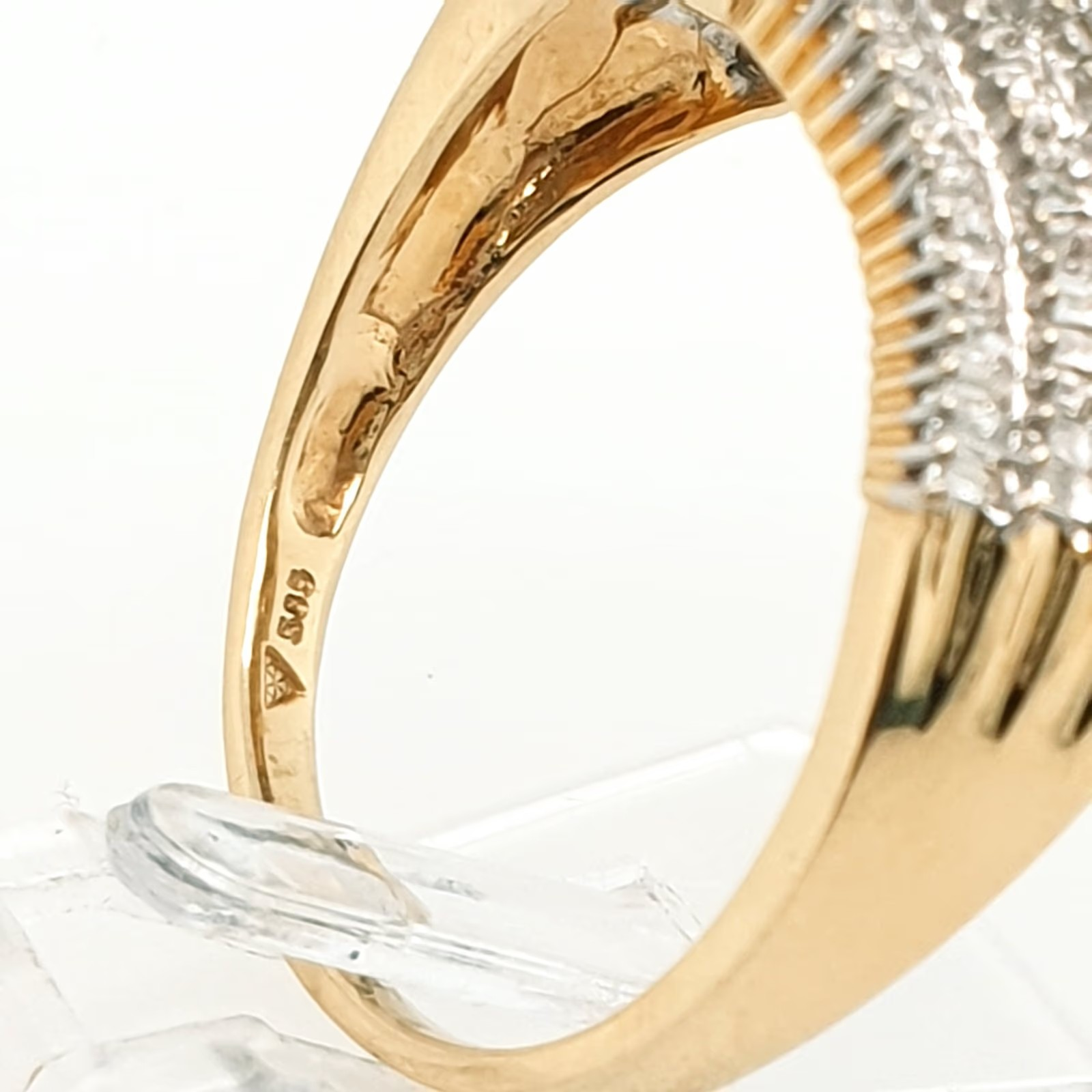 Diamant Ring Baguetteschliff Gelbgold 585 14 Karat Gr. 66