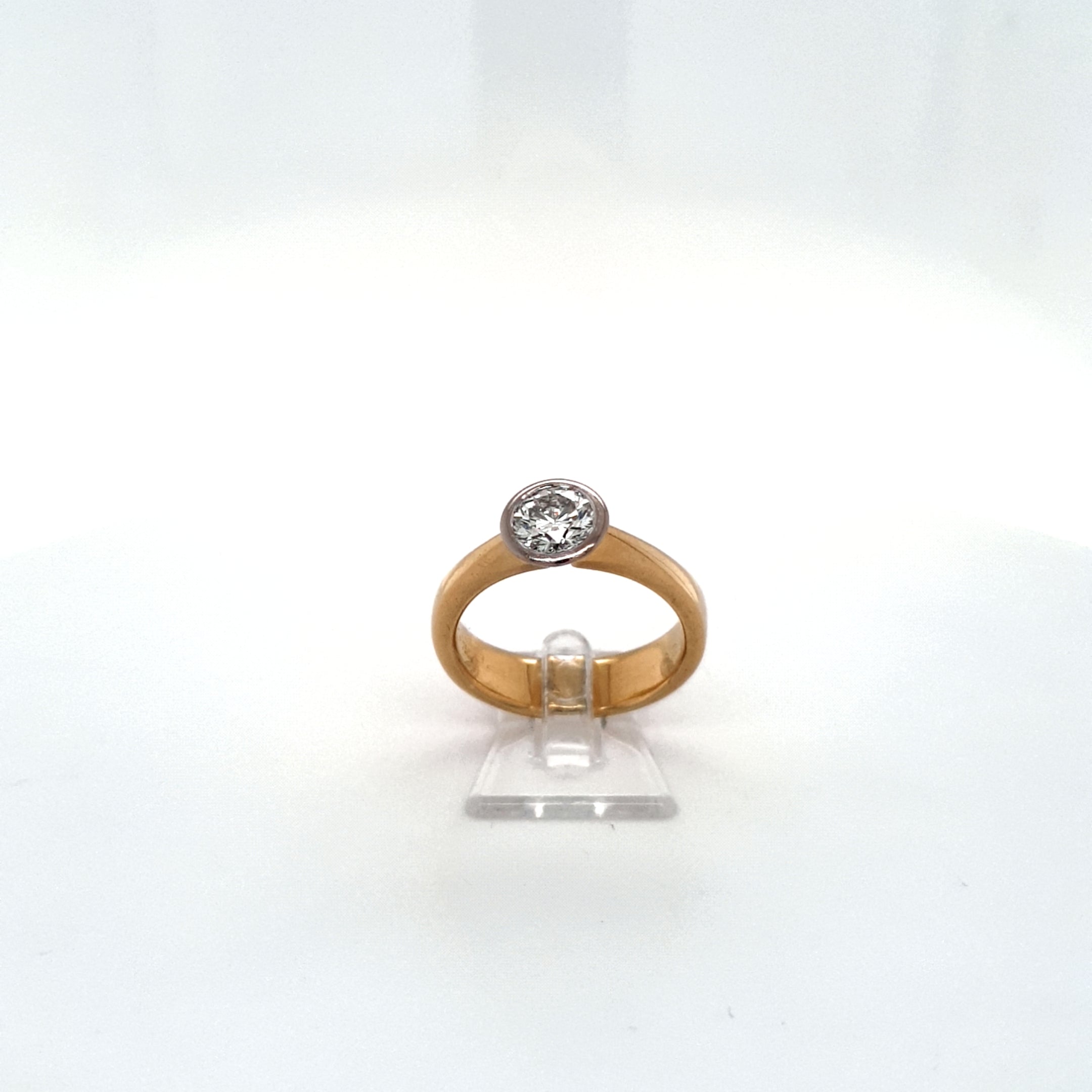 Ring Gelb Weiß Gold 750 Brillant Schmuck Damen 198693