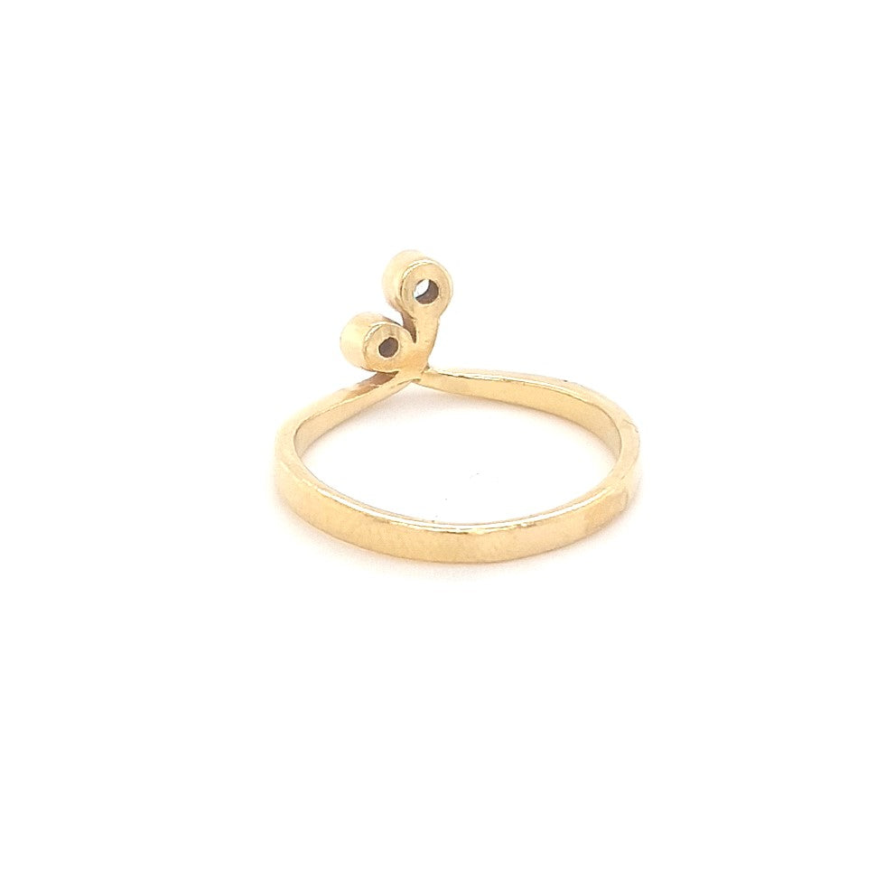 Ring Gold 585 14 kt 2 Brillanten Damen