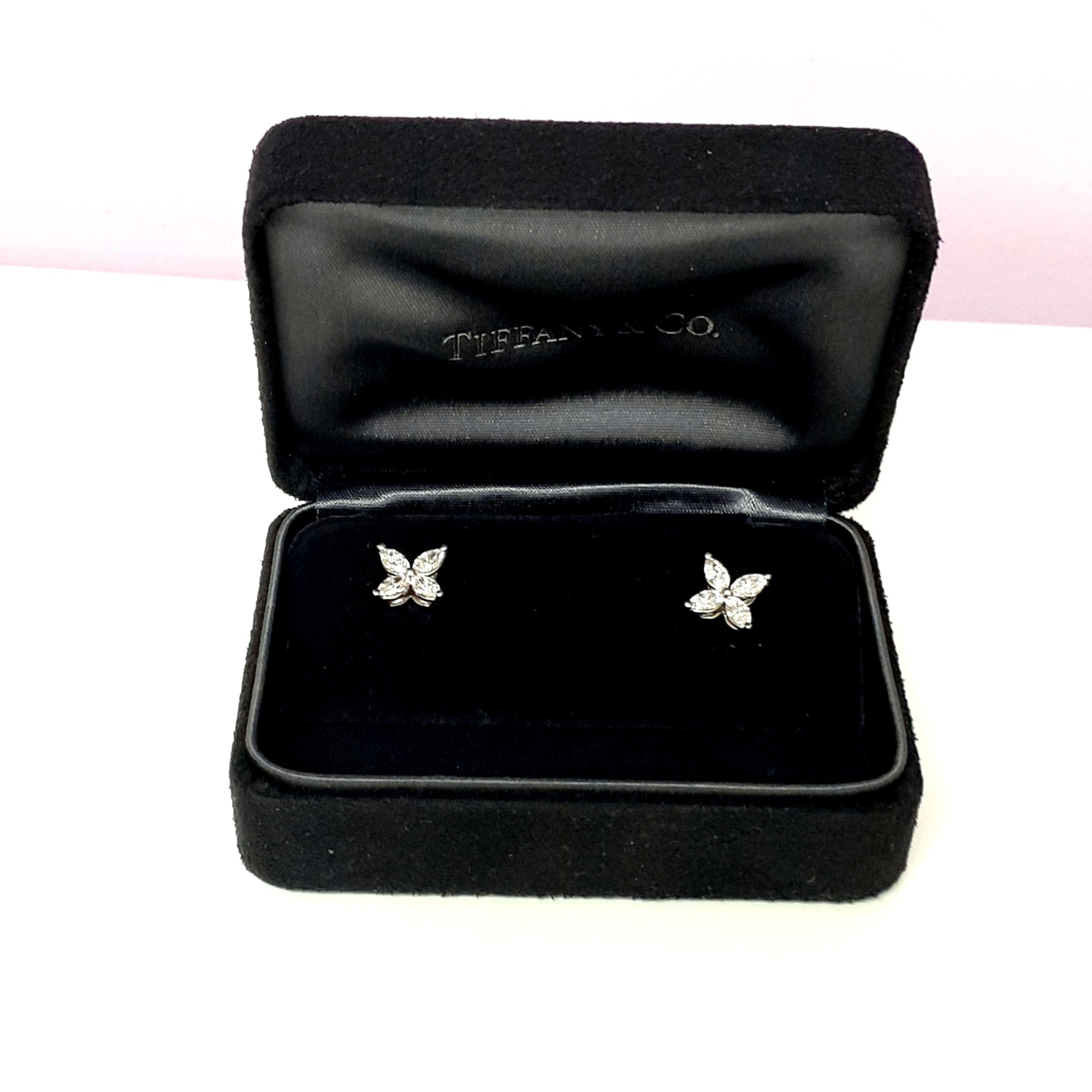 TIFFANY Victoria Ohrringe Large Platin 950 1,62 ct Schmuck Damen