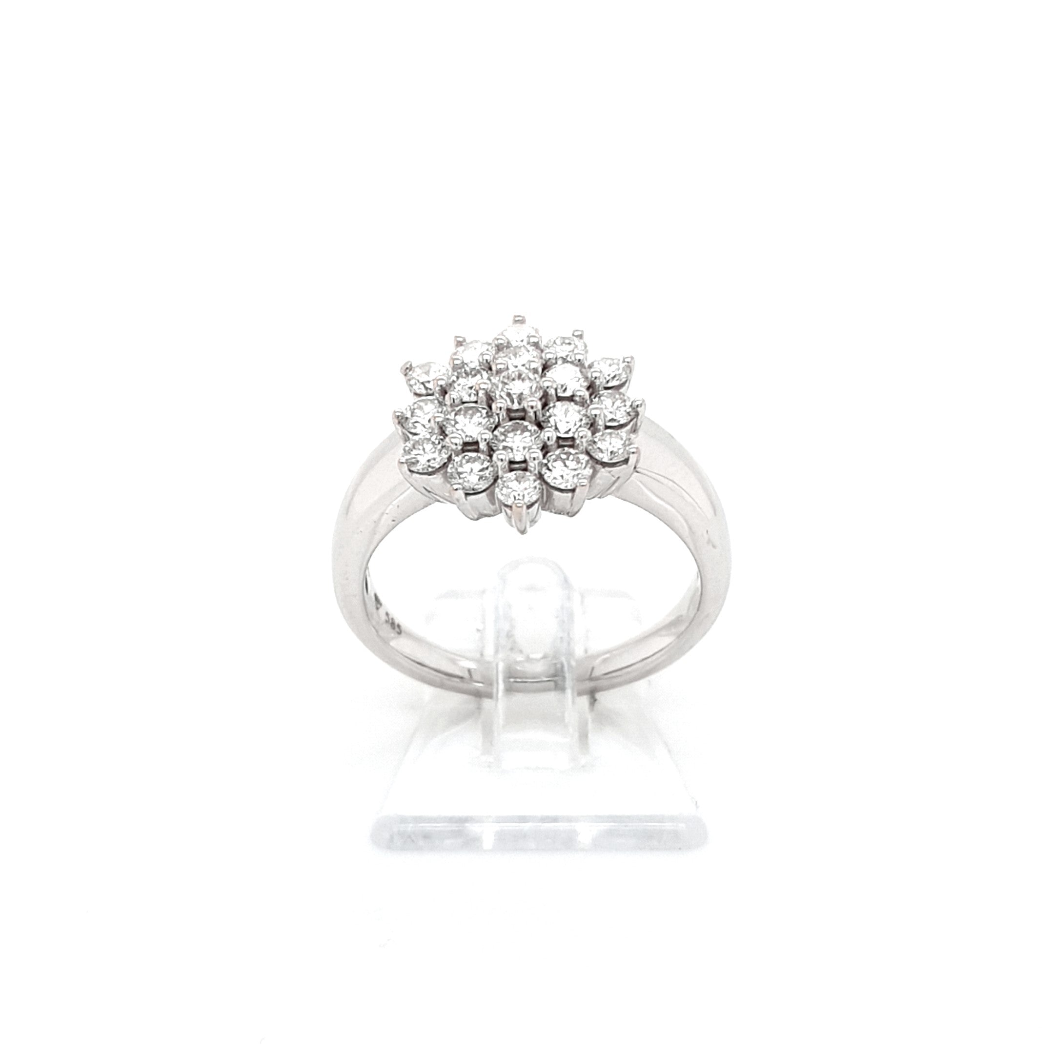 Ring Weißgold 585 14 kt Brillanten 0,95 ct Damen Schmuck Geschenk