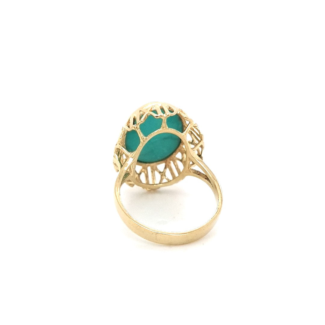 Ring Gold 585 14 kt Damen Schmuckstein Hellblau