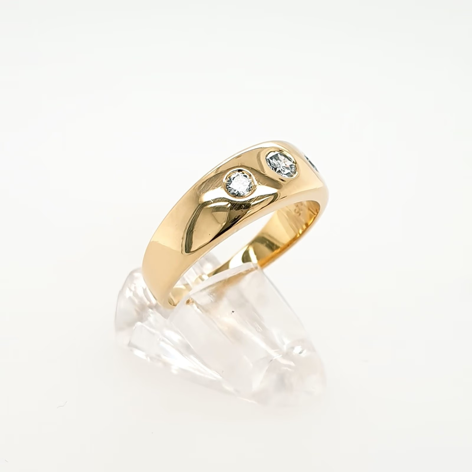 Brillant Bandring 0,24 ct, 18 Karat, 750 Gelbgold, Größe 53