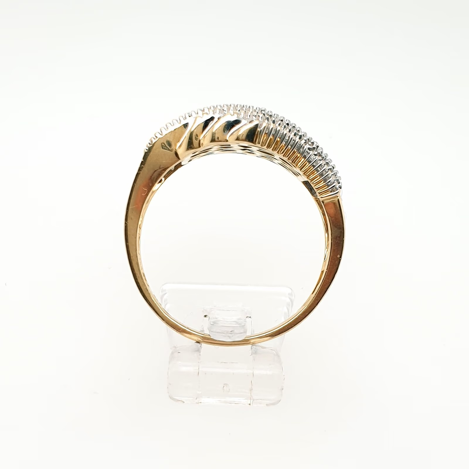 Diamant Ring Baguetteschliff Gelbgold 585 14 Karat Gr. 66