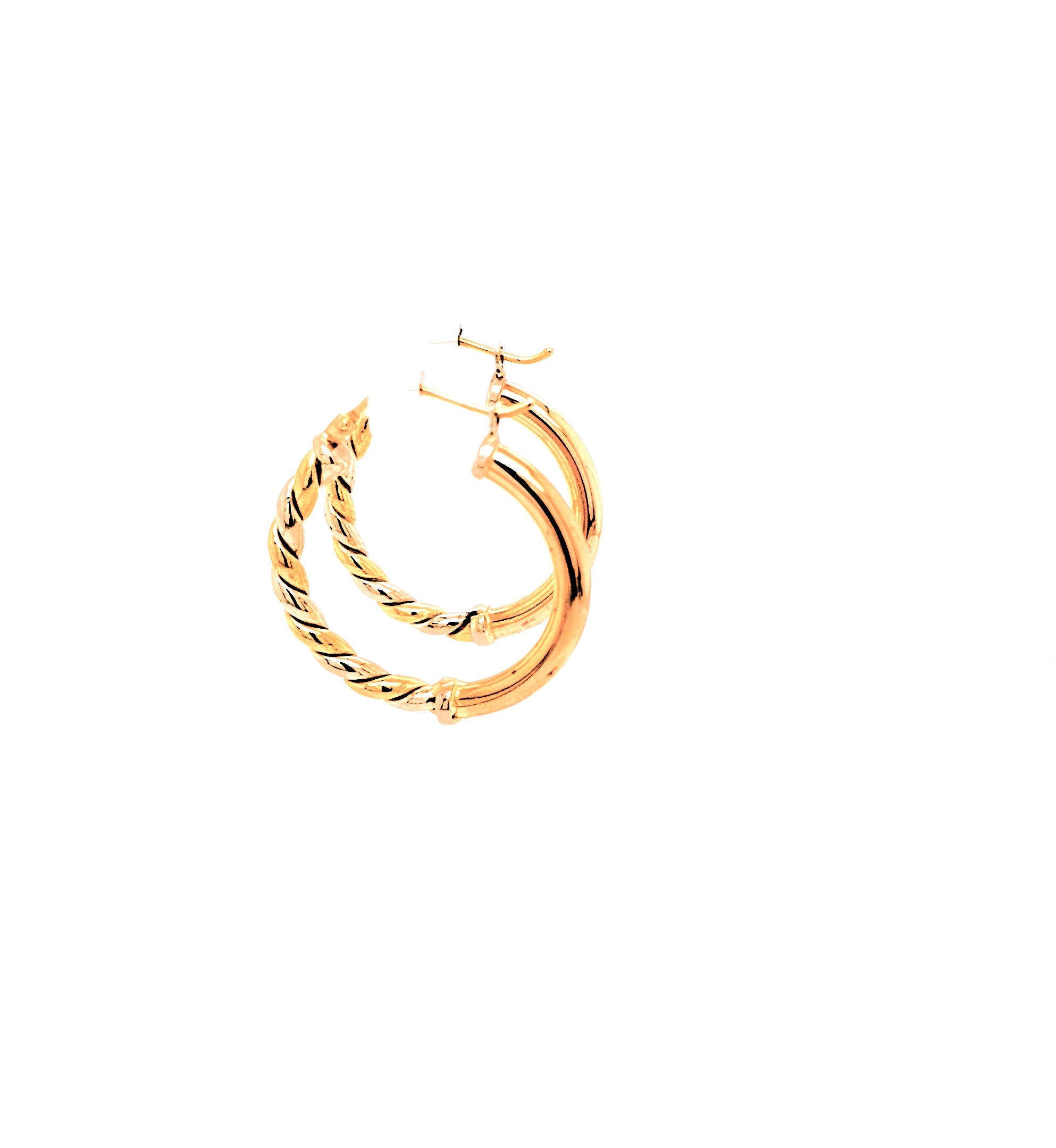 Damen Ohrringe Creolen Gelbgold Weißgold 750 18 kt Schmuck
