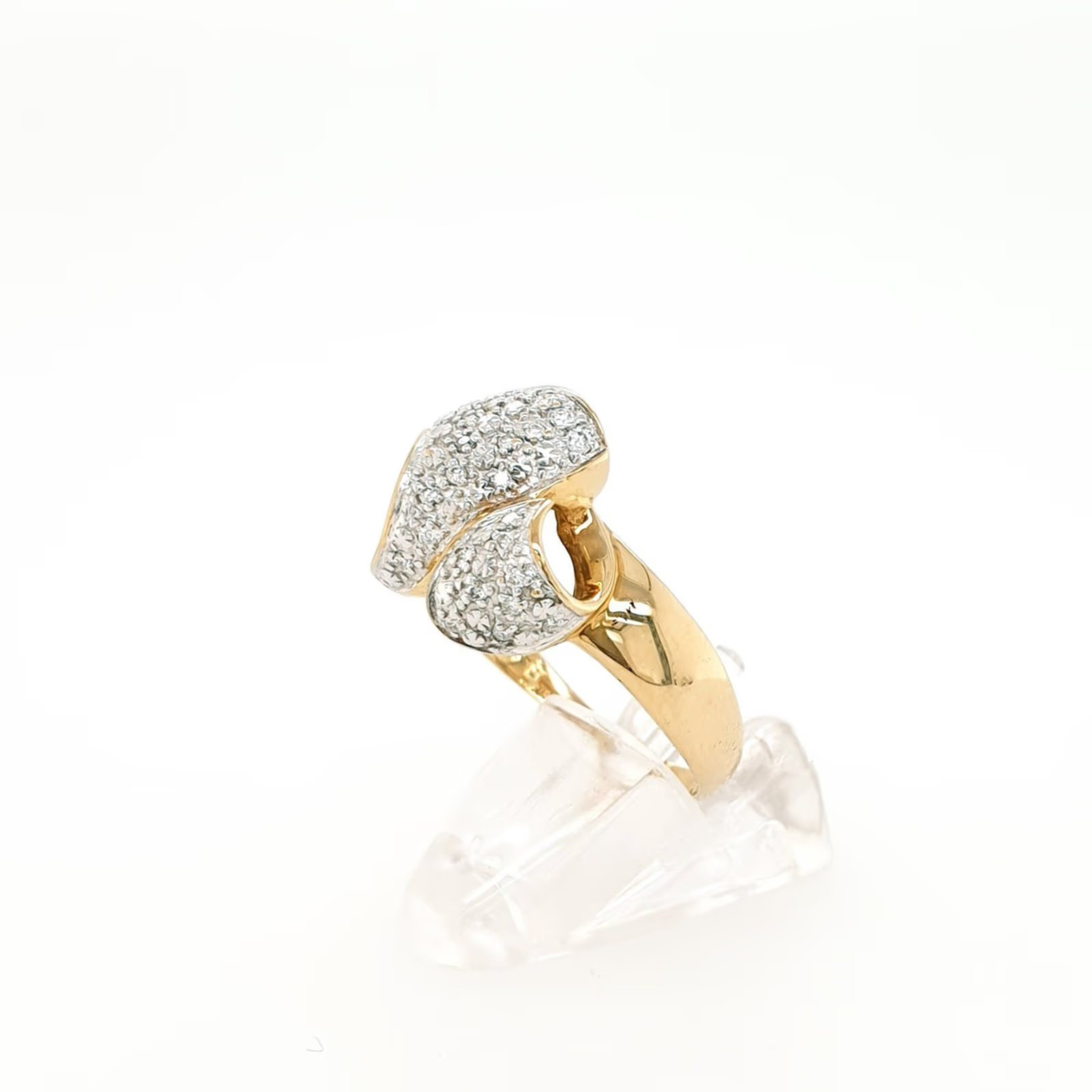 Schmuckring Gelbgold Weißgold 750/18kt Brillanten Gr. 56