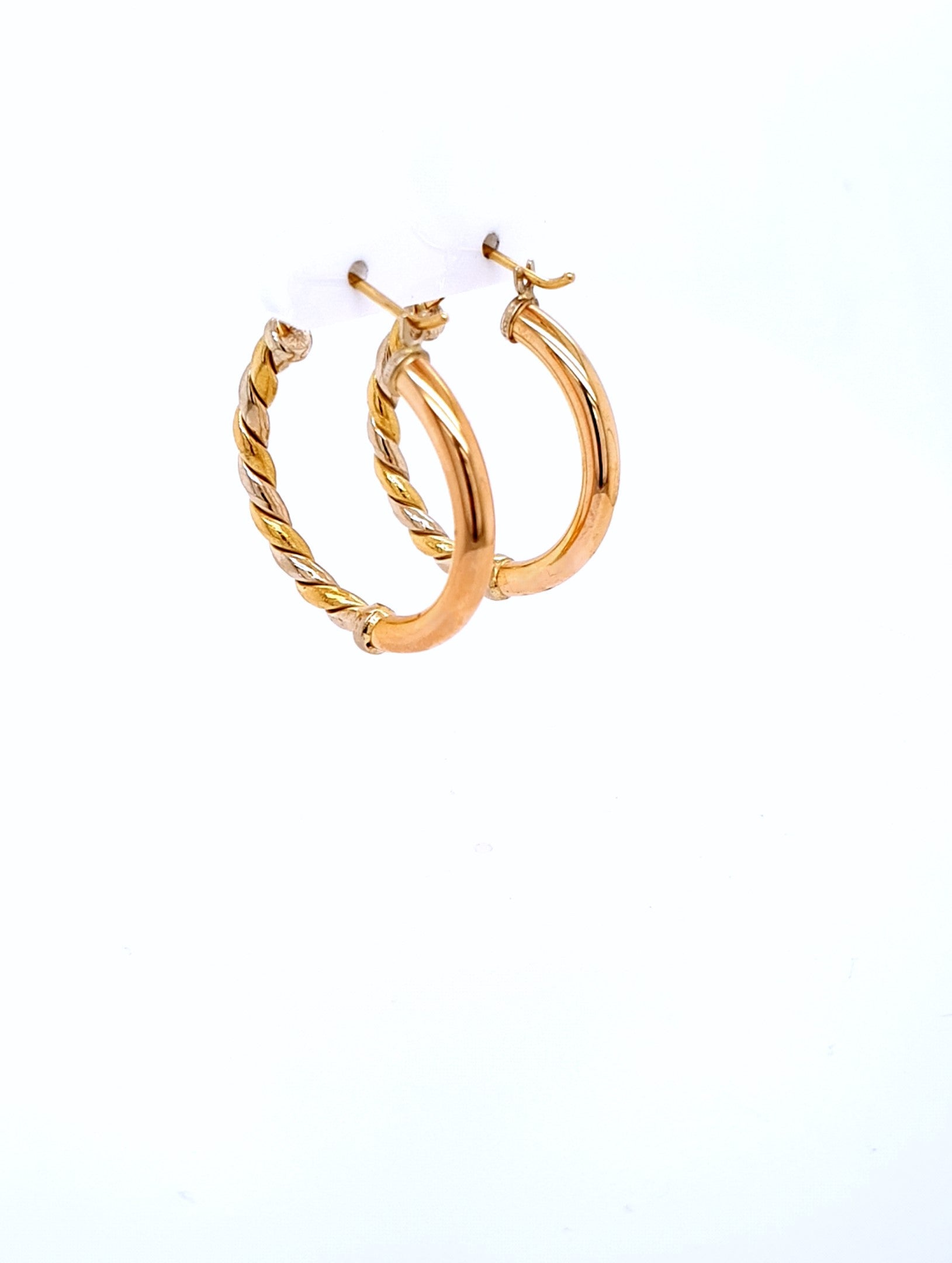 Damen Ohrringe Creolen Gelbgold Weißgold 750 18 kt Schmuck