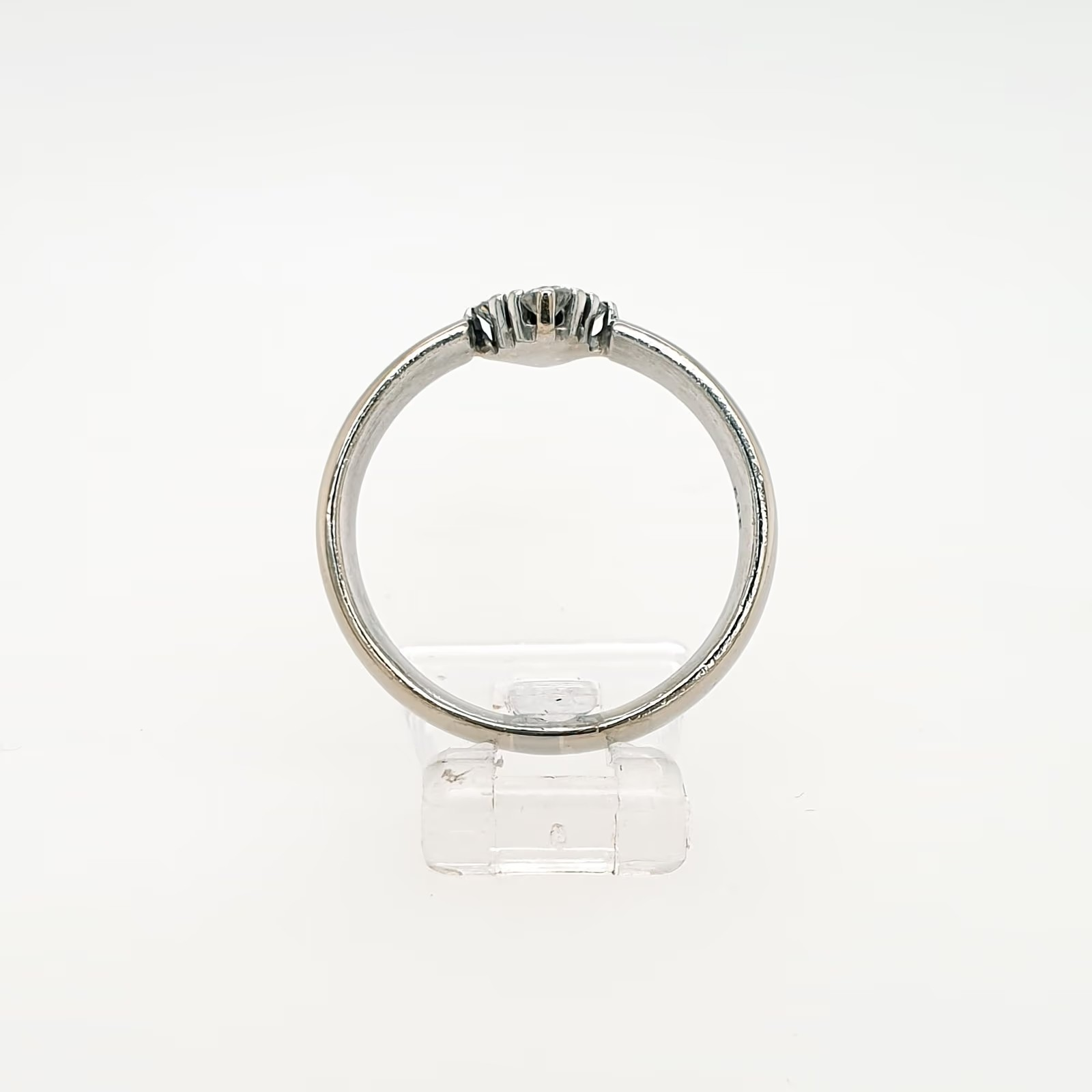 Schöner Rauten Brillant 0,32ct Ring 585 Weißgold 14 kt Gr.59
