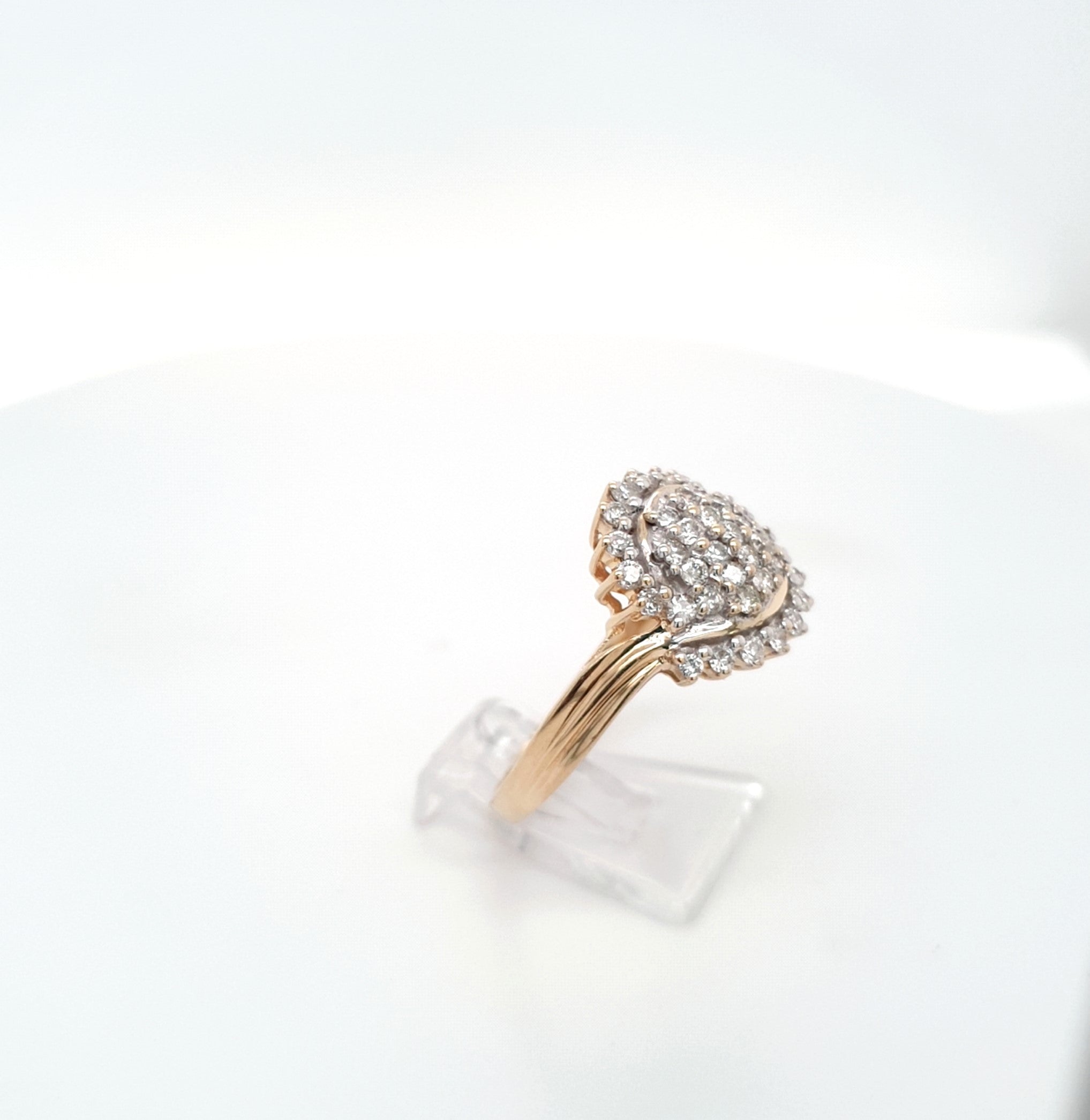 Damen Ring 585 14 kt. Gelbgold *67* 41 Brillanten ca. 1,34 ct Schmuck