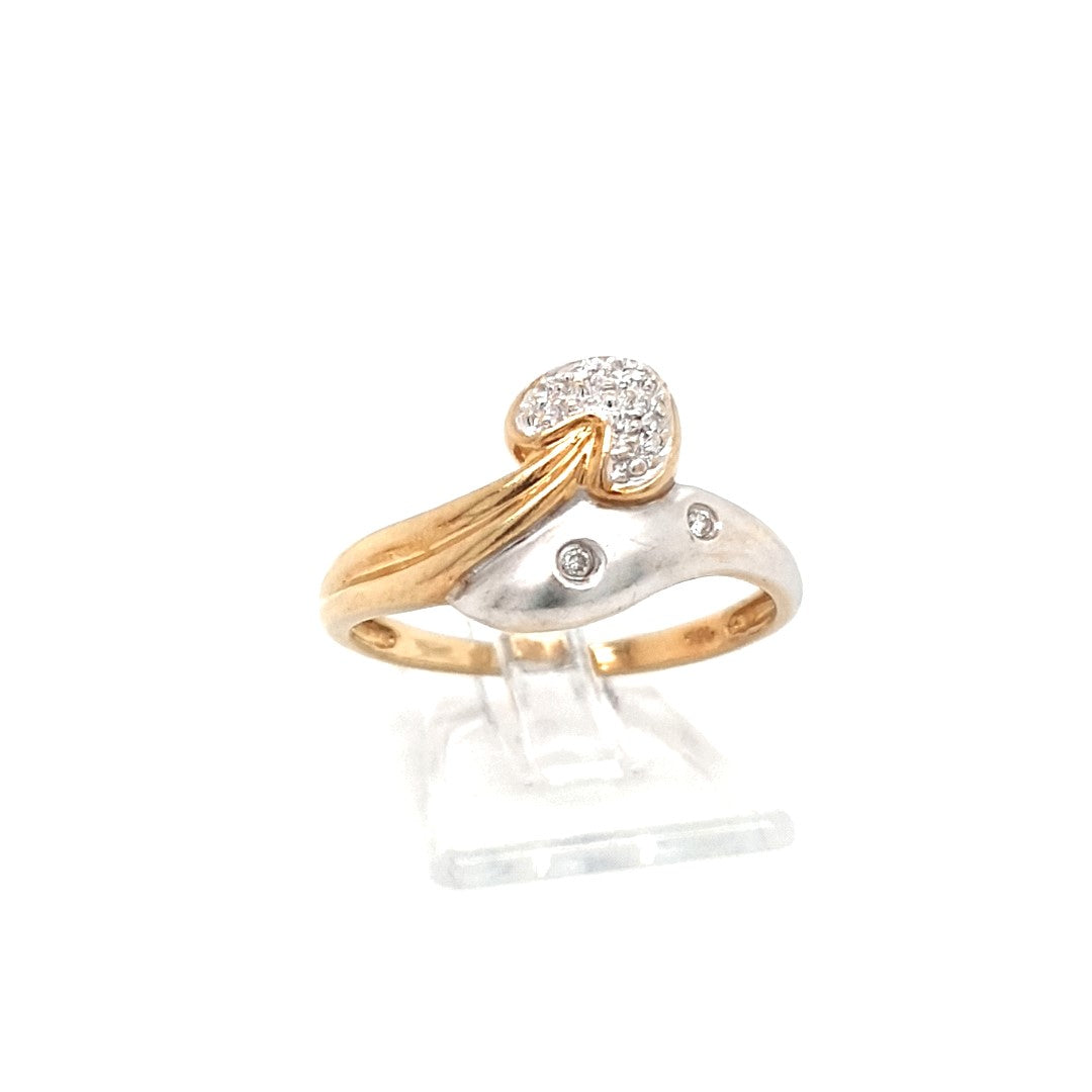 Ring Gold 750 18 kt Brillanten Herz Damen