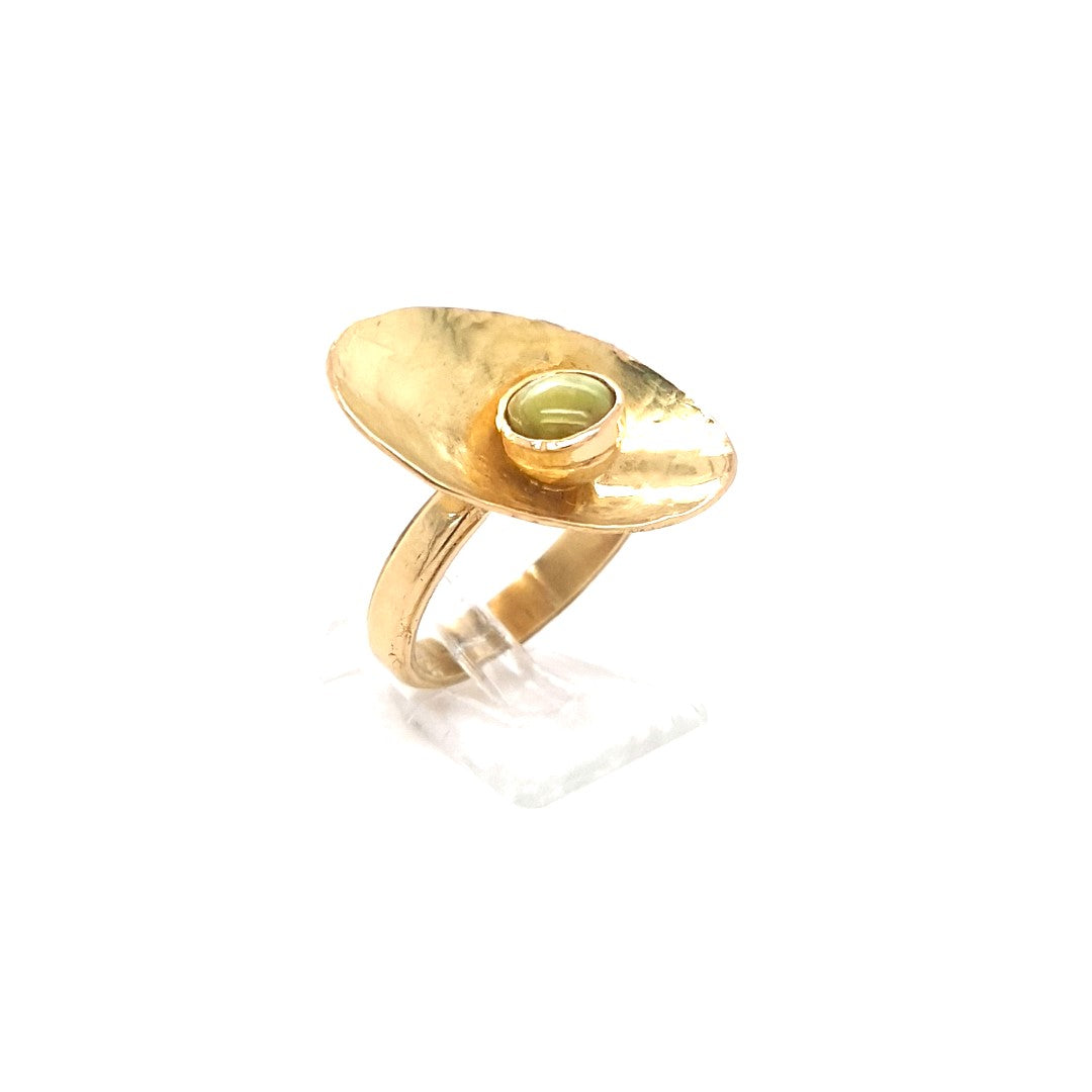 Ring Gold 750 18 kt Schmuckstein grün Damen Geschenk
