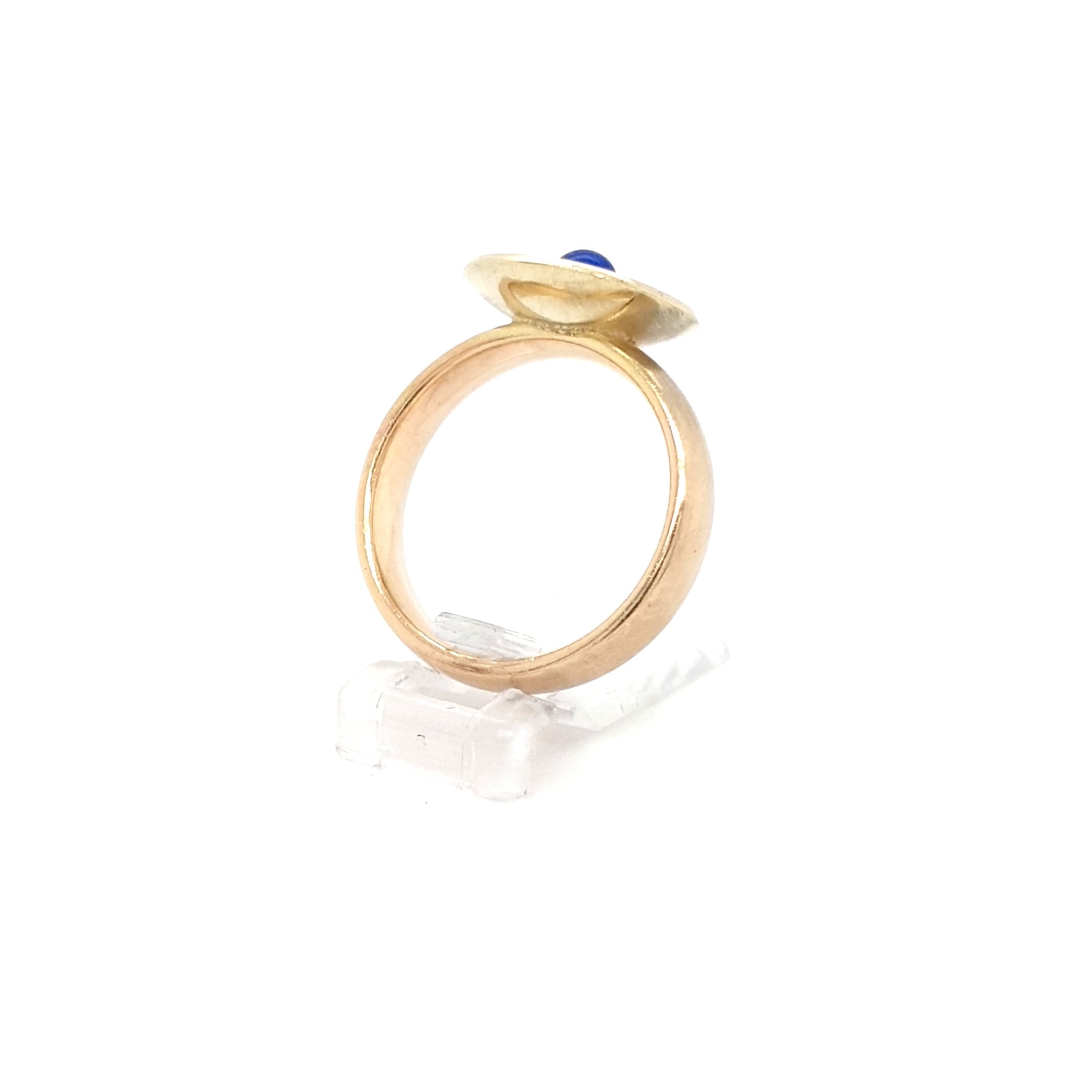 Ring Damen Gelbgold Lapis Lazuli Kugel 585 14 kt Schmuck