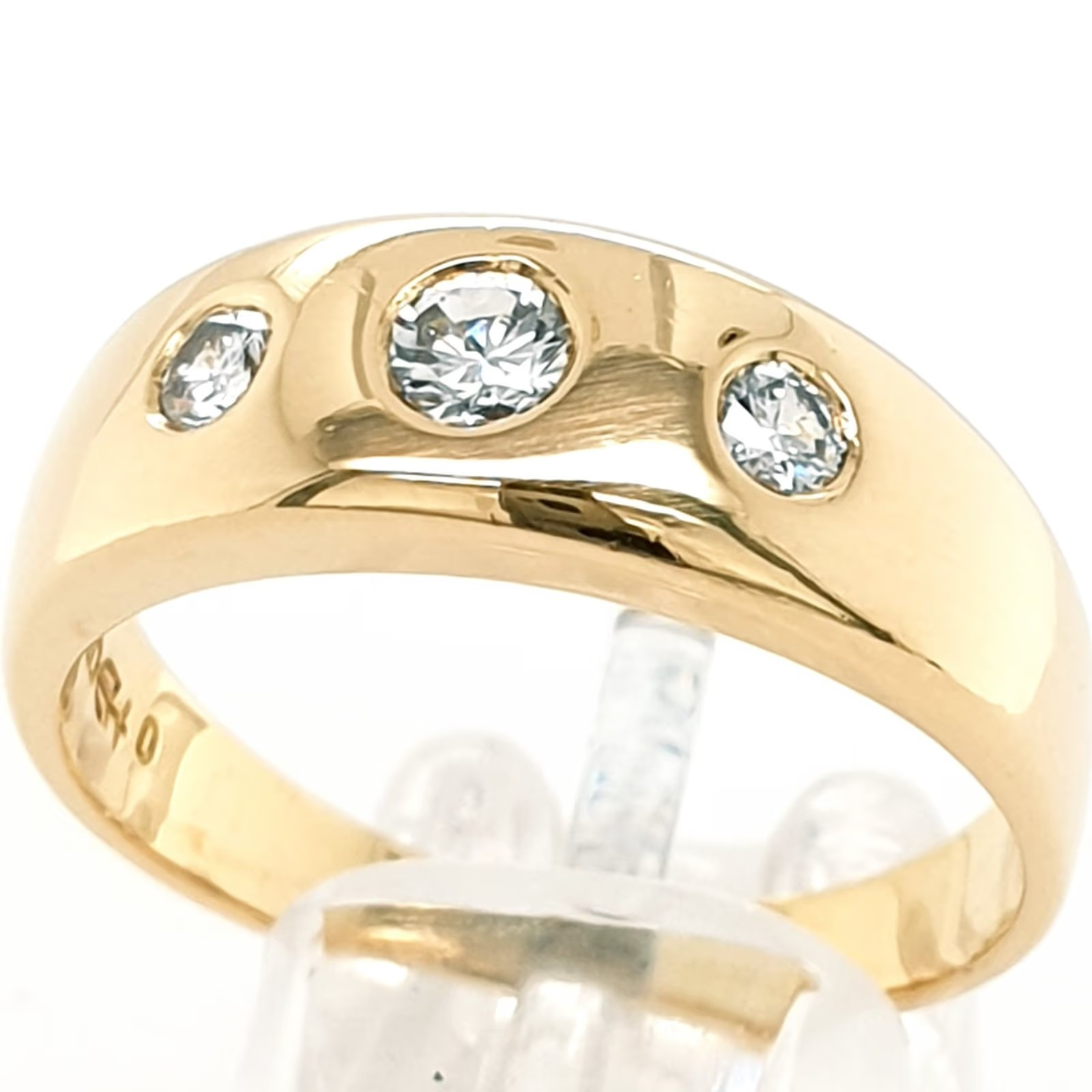 Brillant Bandring 0,24 ct, 18 Karat, 750 Gelbgold, Größe 53