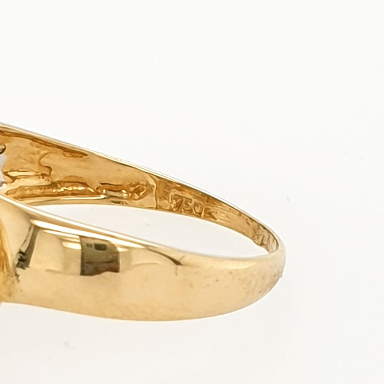 Schmuckring Gelbgold Weißgold 750/18kt Brillanten Gr. 56