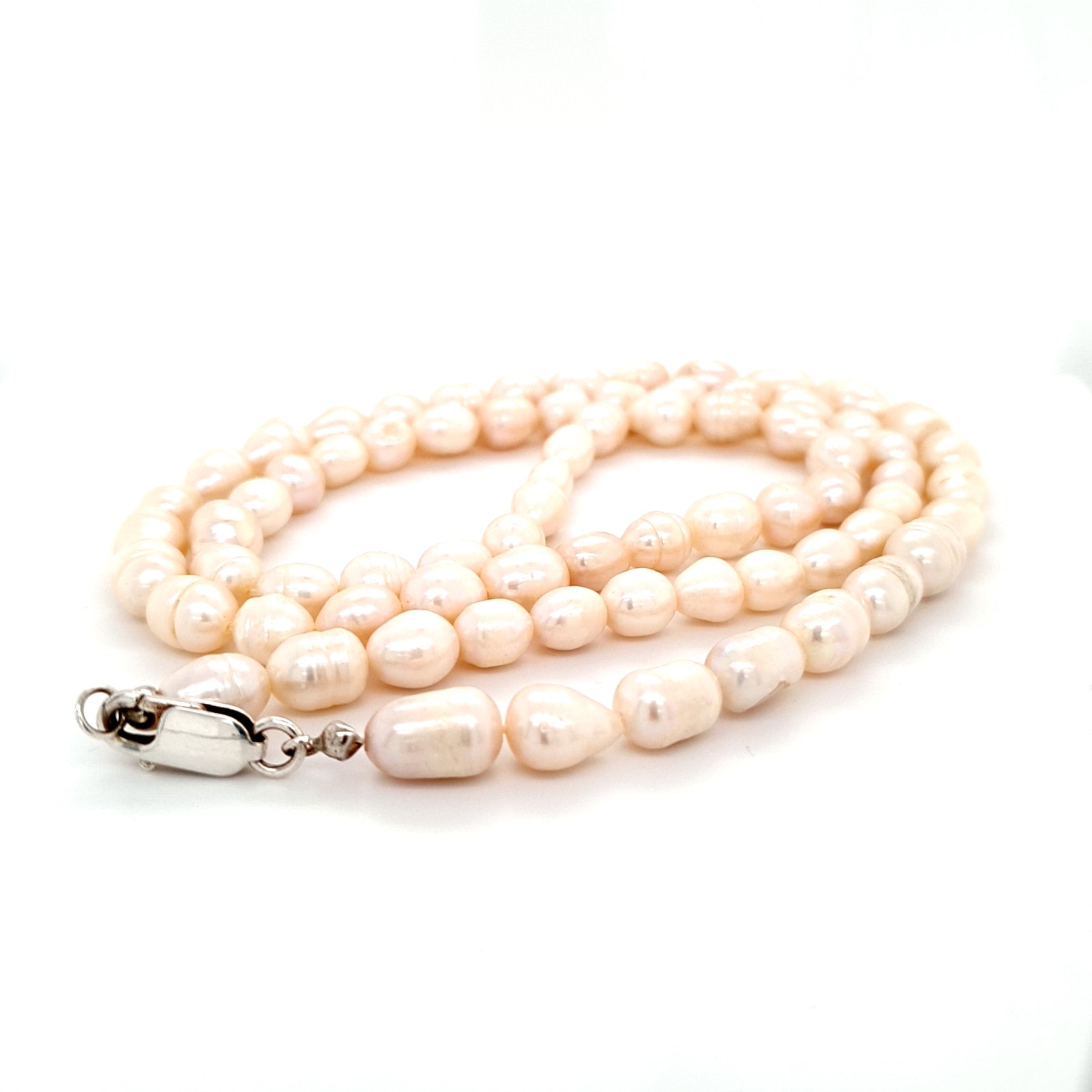 Perlen Kette Silber 925 Schmuck