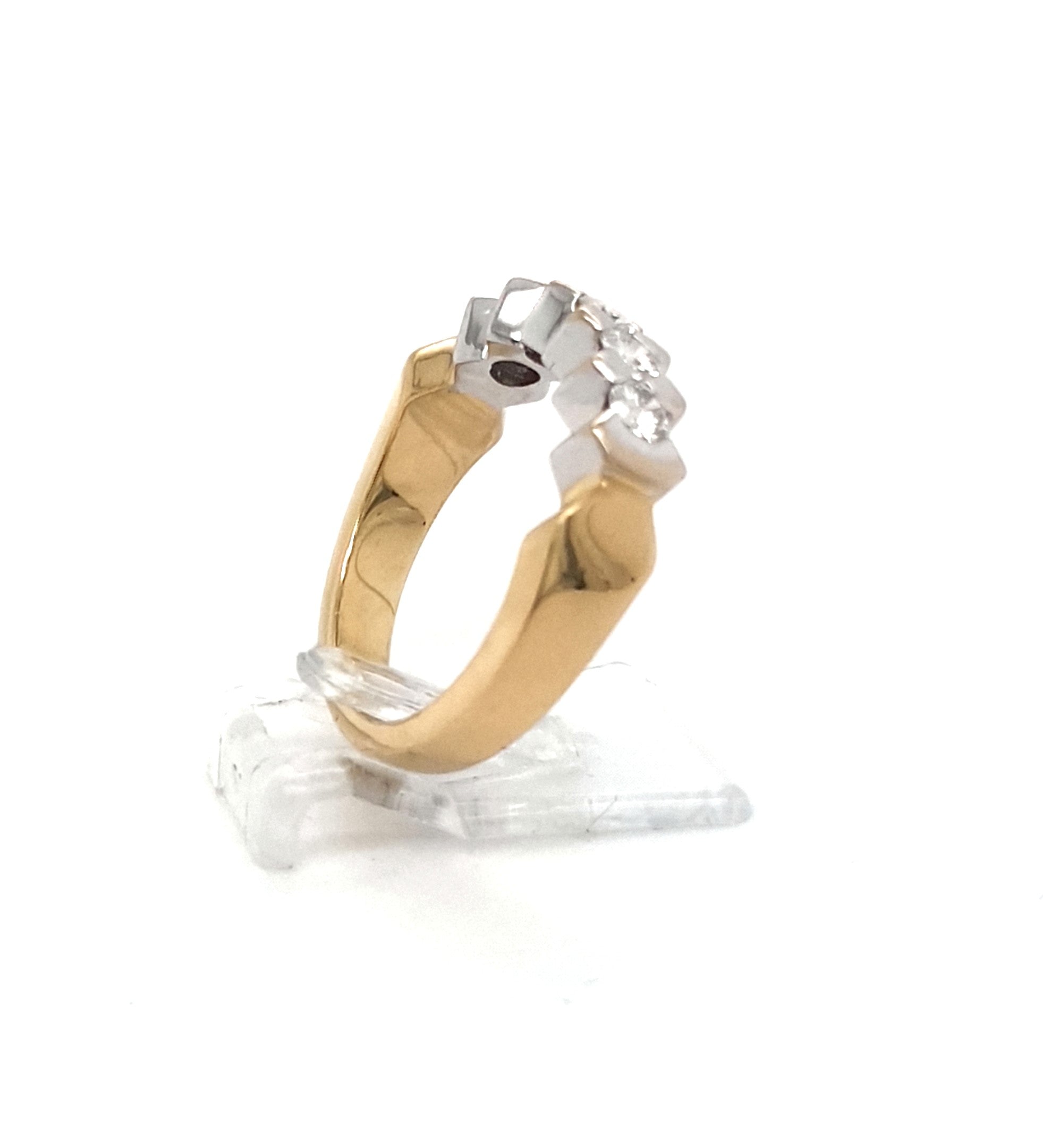 Damen Ring Gelbgold Weißgold 750 18 kt Brillanten ca. 0,75 ct Schmuck Geschenk