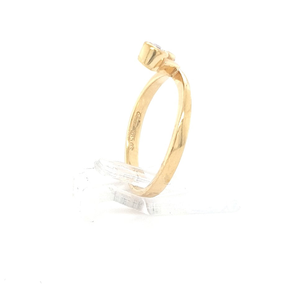 Ring Gold 585 14 kt 2 Brillanten Damen