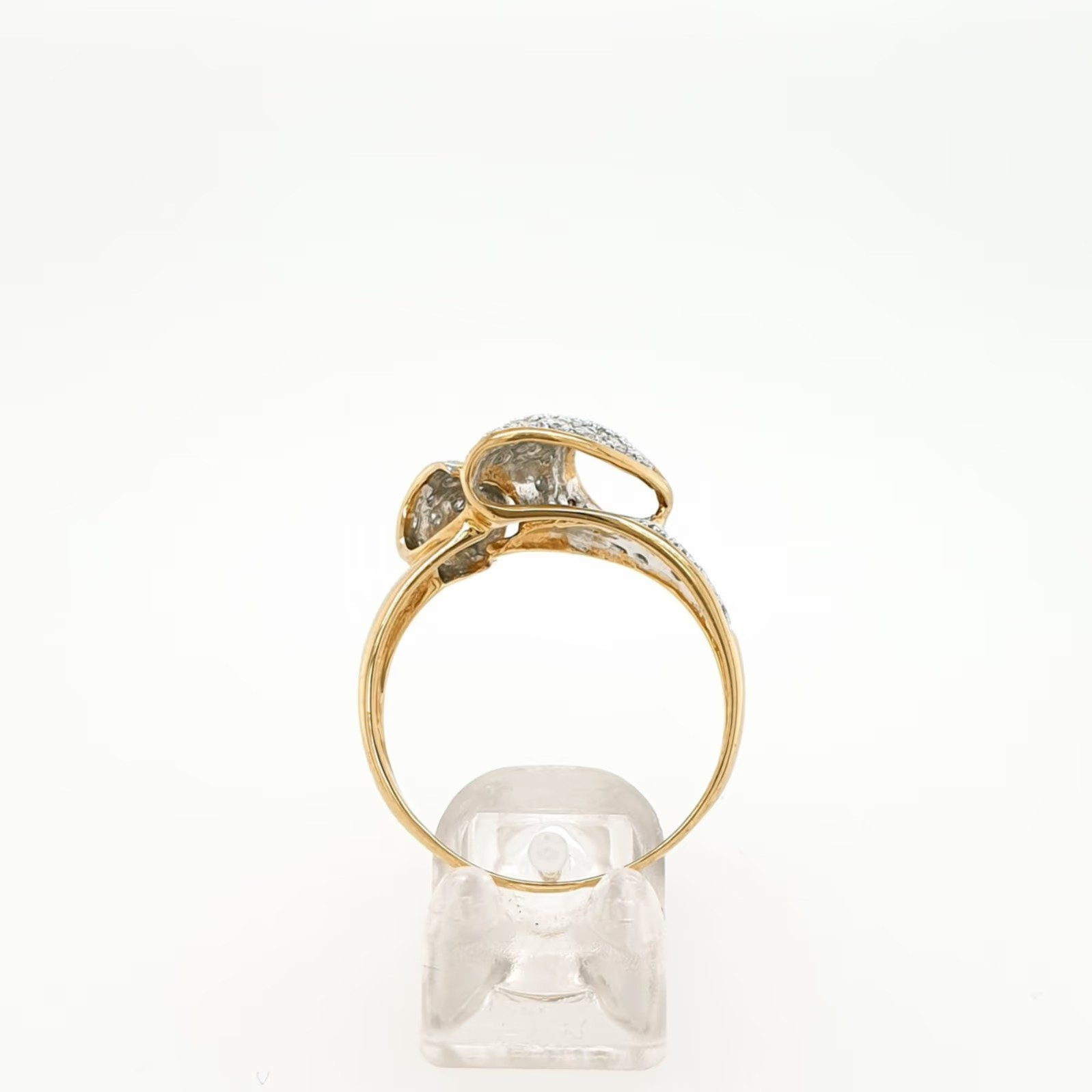 Schmuckring Gelbgold Weißgold 750/18kt Brillanten Gr. 56