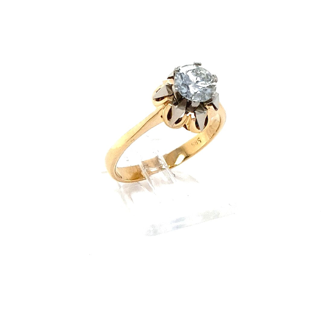 Ring Gold 585 14 kt 1 Brillant 0,75 ct Damen Geschenk