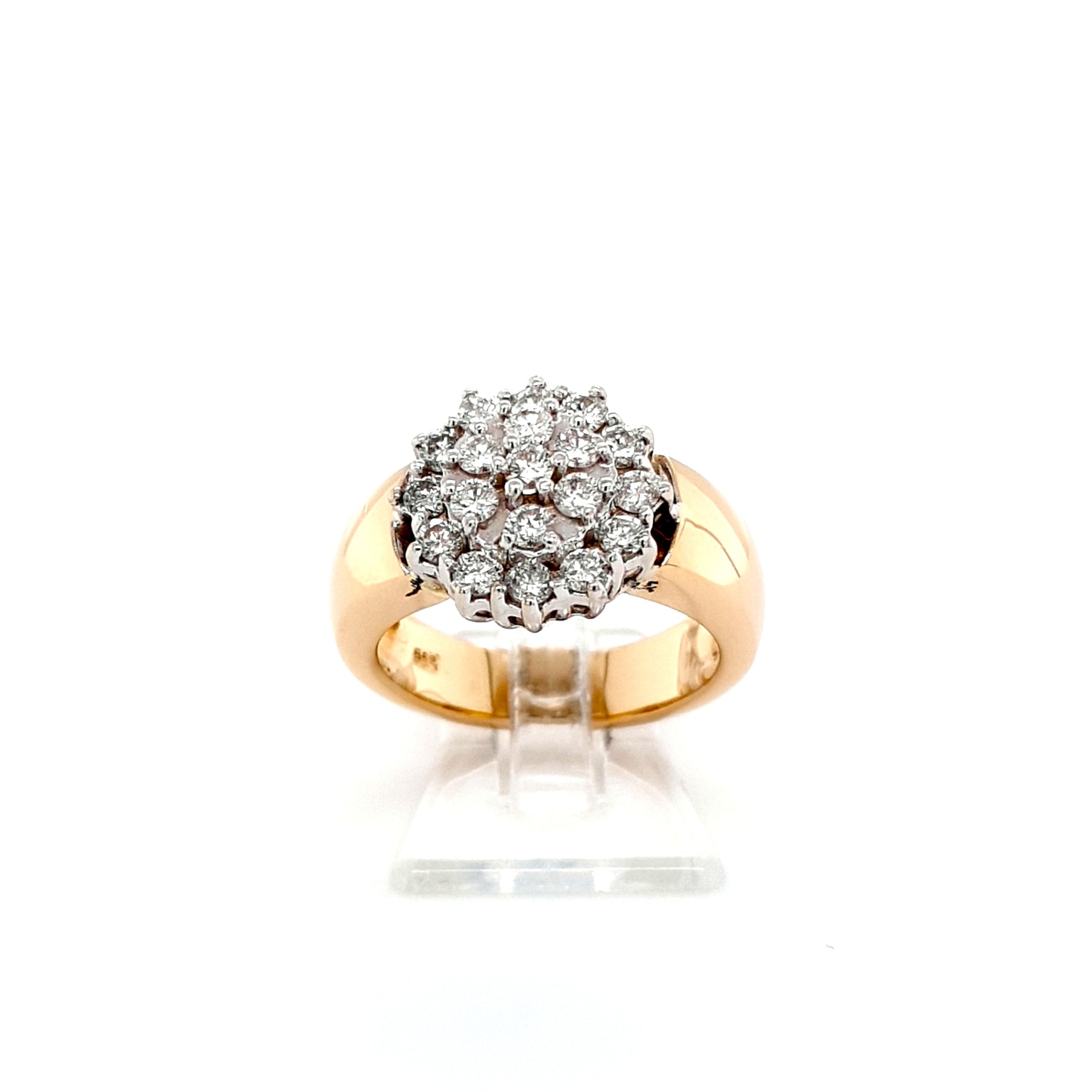 Ring Gold 19 Brillanten 585 14 kt Damen Geschenk