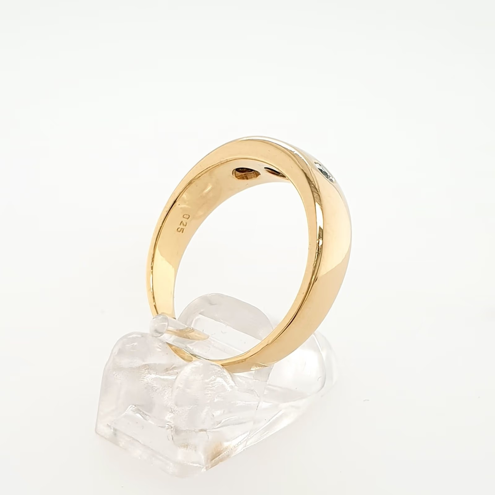 Brillant Bandring 0,24 ct, 18 Karat, 750 Gelbgold, Größe 53