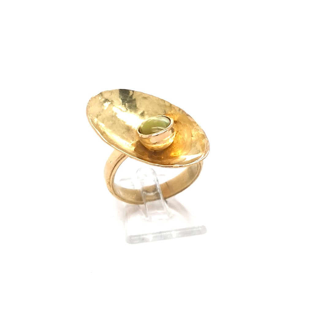 Ring Gold 750 18 kt Schmuckstein grün Damen Geschenk