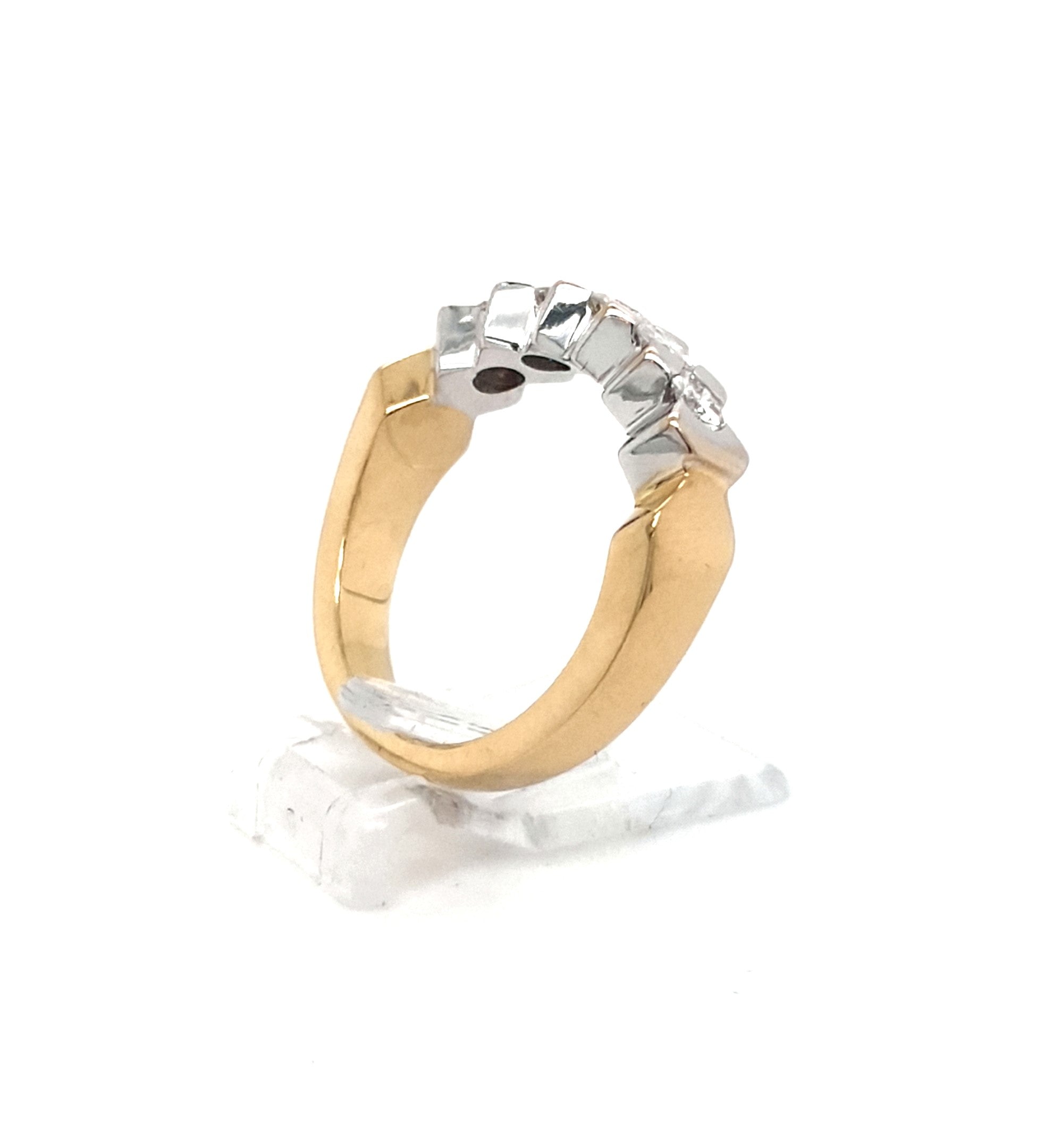 Damen Ring Gelbgold Weißgold 750 18 kt Brillanten ca. 0,75 ct Schmuck Geschenk
