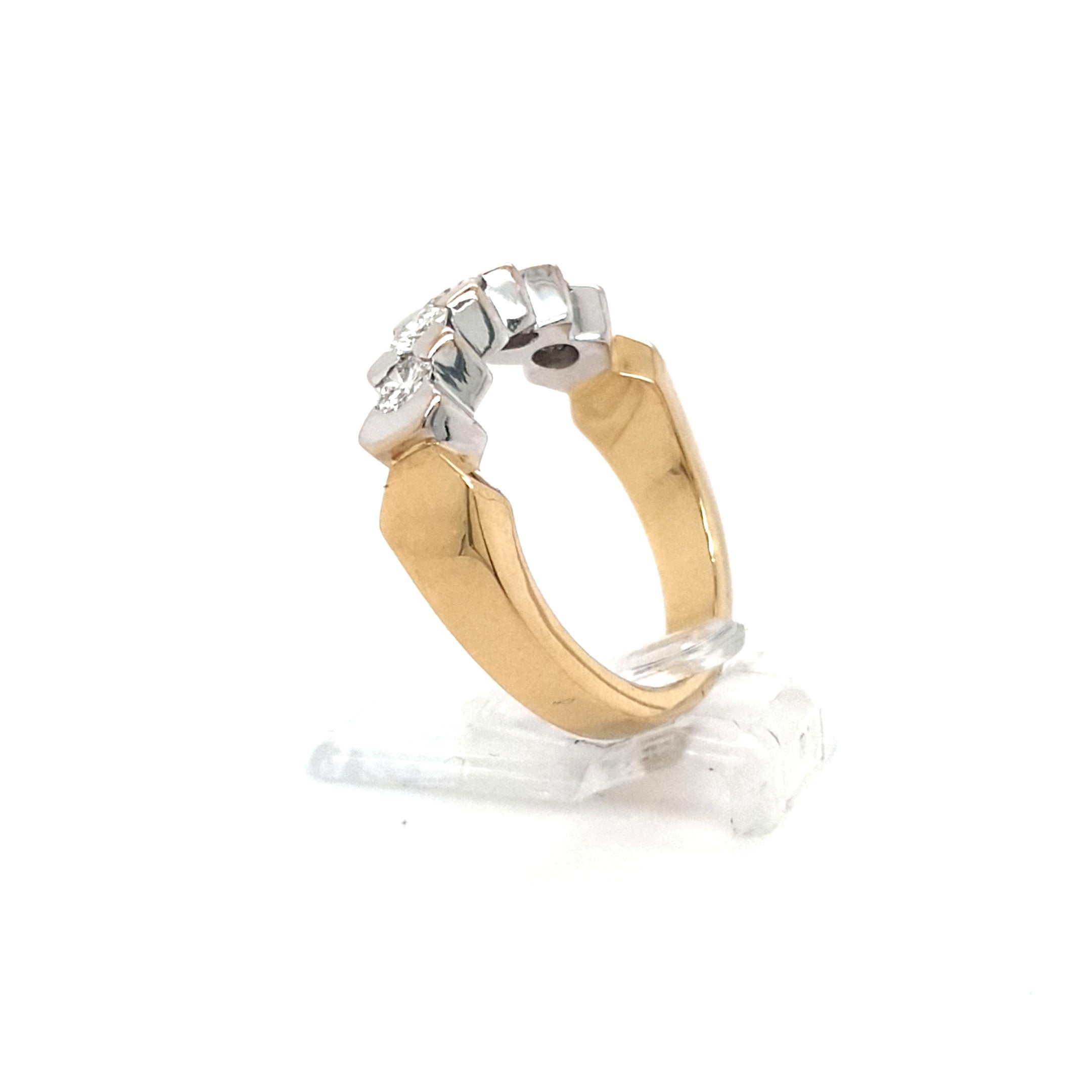 Damen Ring Gelbgold Weißgold 750 18 kt Brillanten ca. 0,75 ct Schmuck Geschenk
