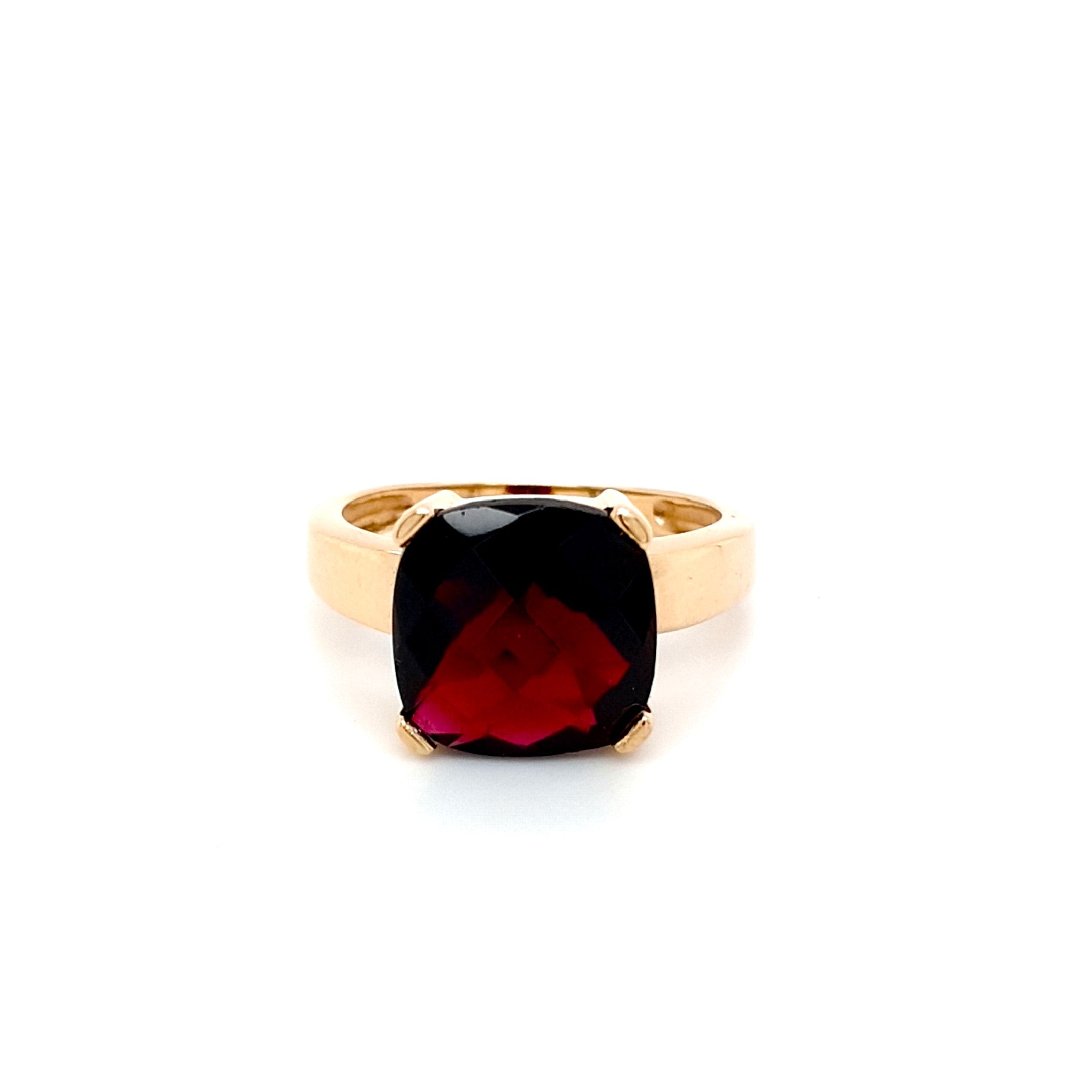 Ring Gold 585 14 kt Schmuckstein Rot