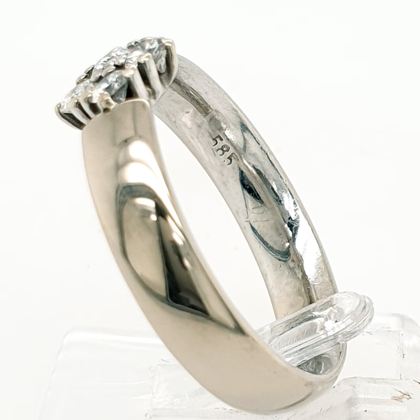Schöner Rauten Brillant 0,32ct Ring 585 Weißgold 14 kt Gr.59