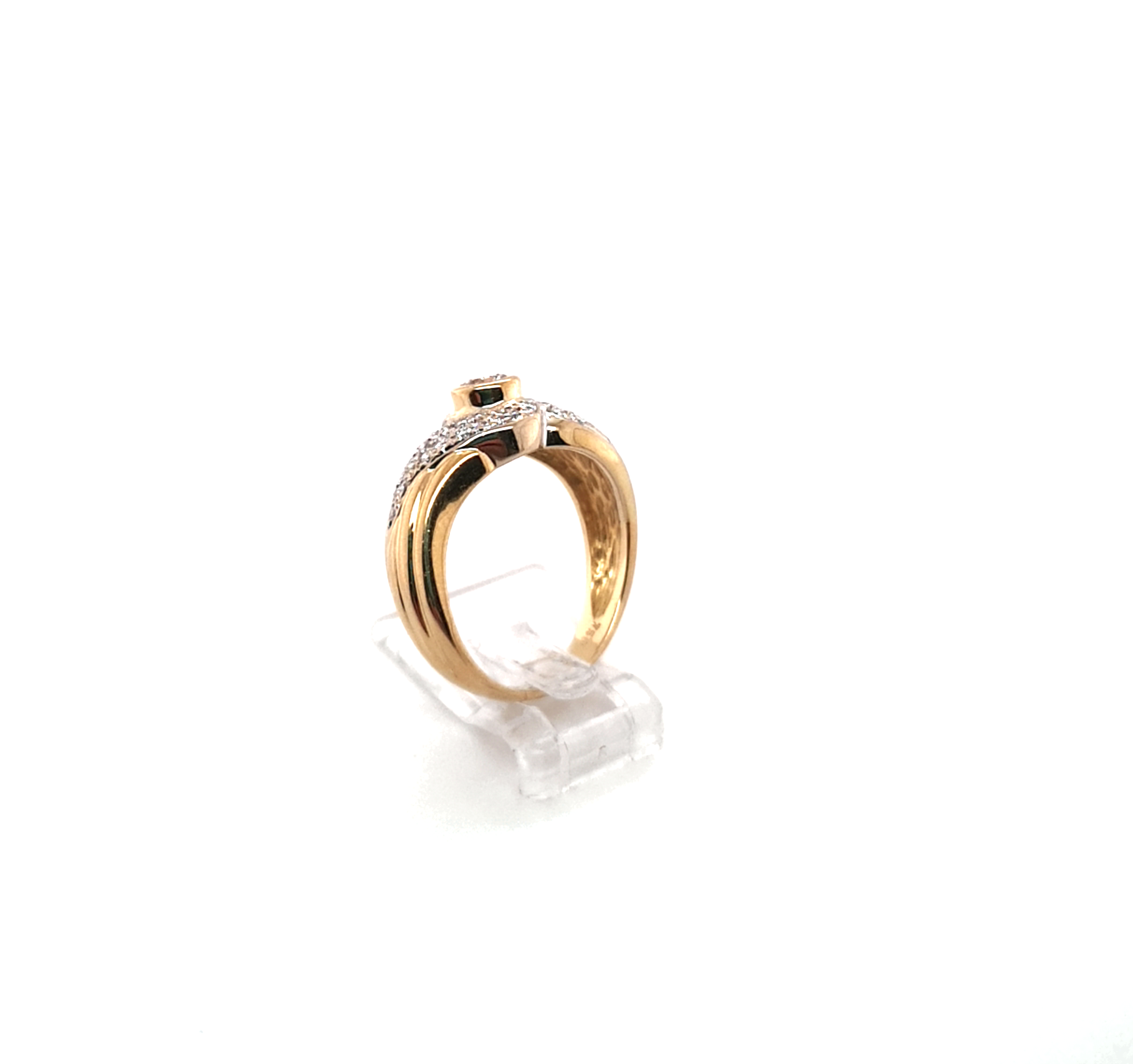 Damen Ring Gelbgold Weißgold 750 18 kt. Brillanten *55* Geschenk