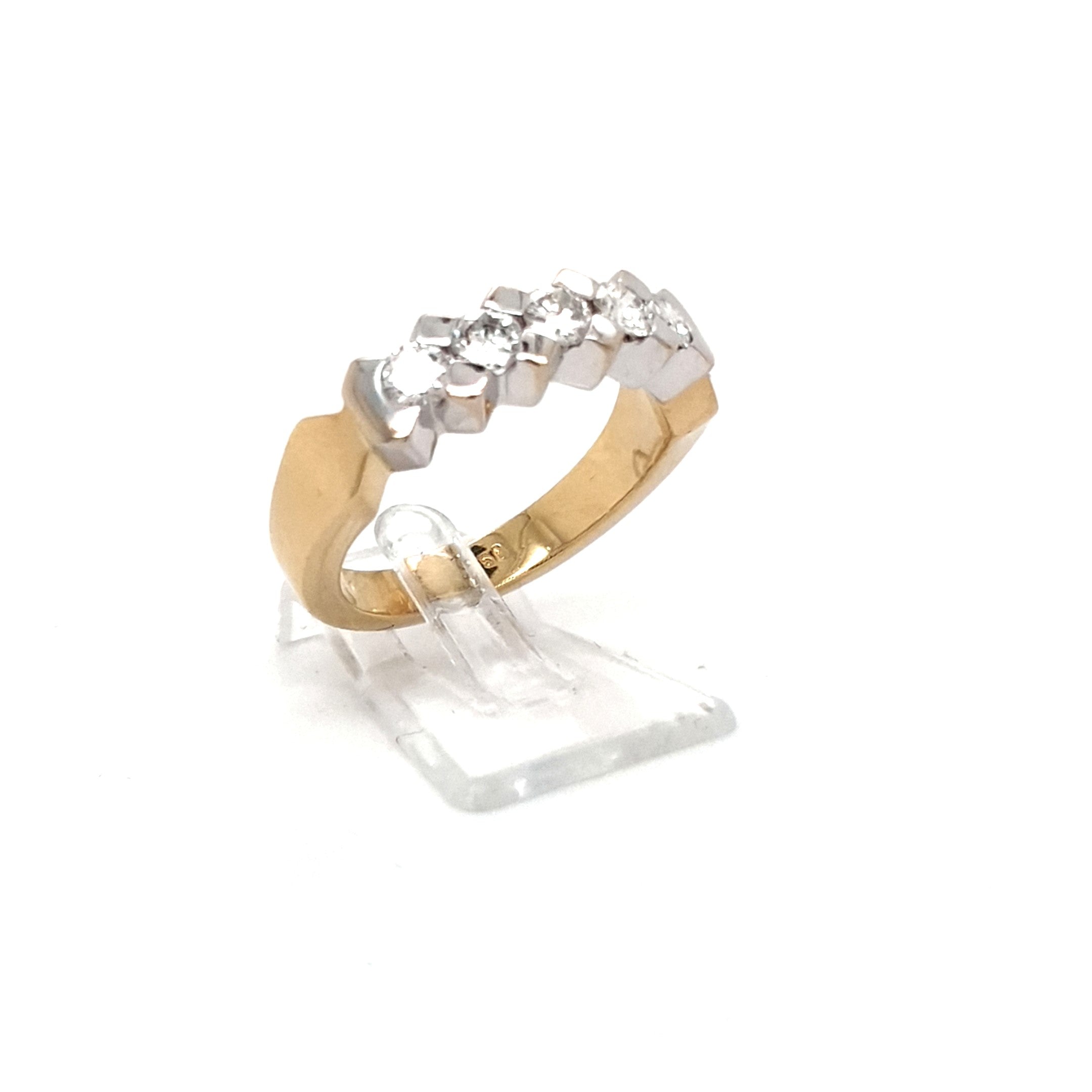 Damen Ring Gelbgold Weißgold 750 18 kt Brillanten ca. 0,75 ct Schmuck Geschenk