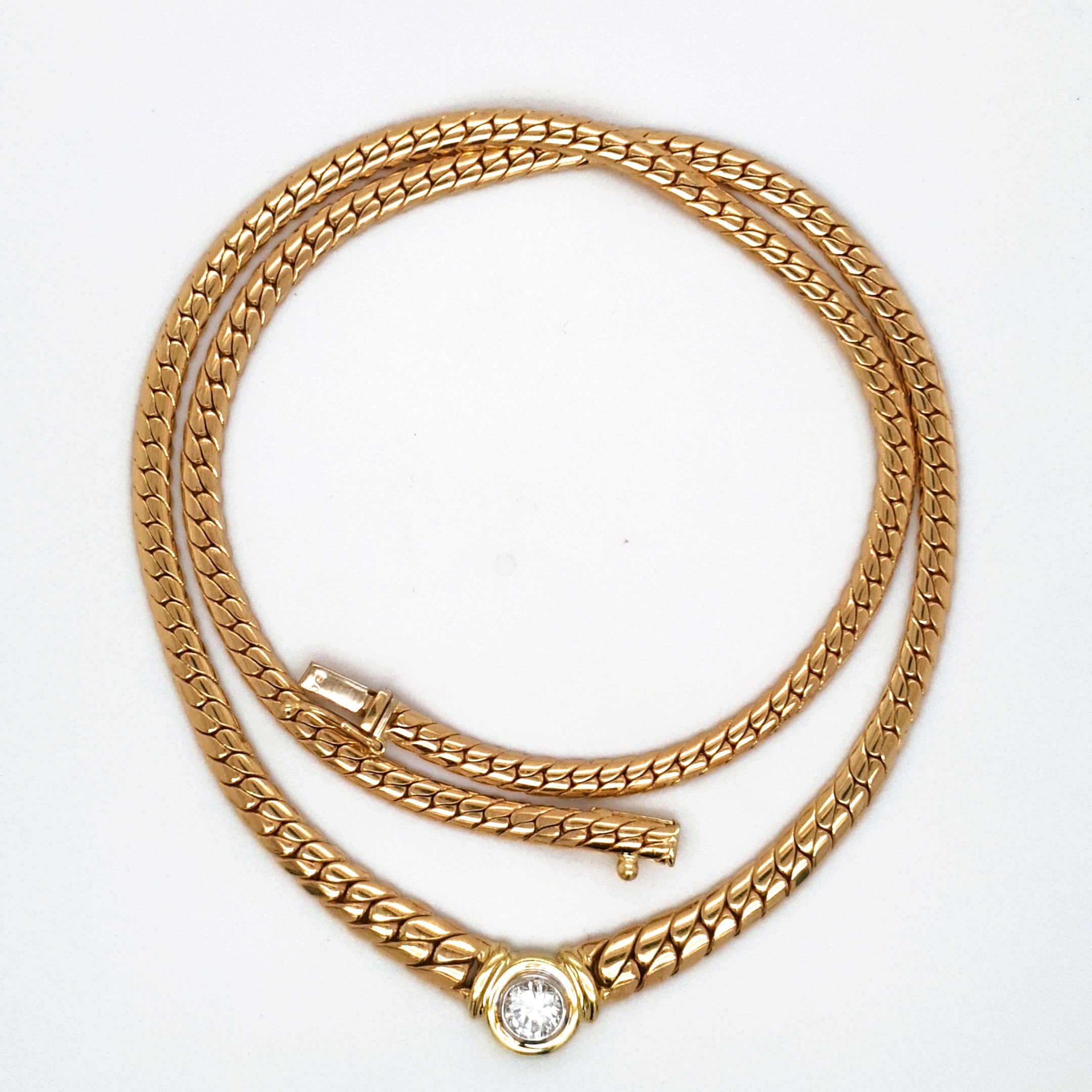 Collier Kette Gold 585 14 kt Brillant Damen Schmuck