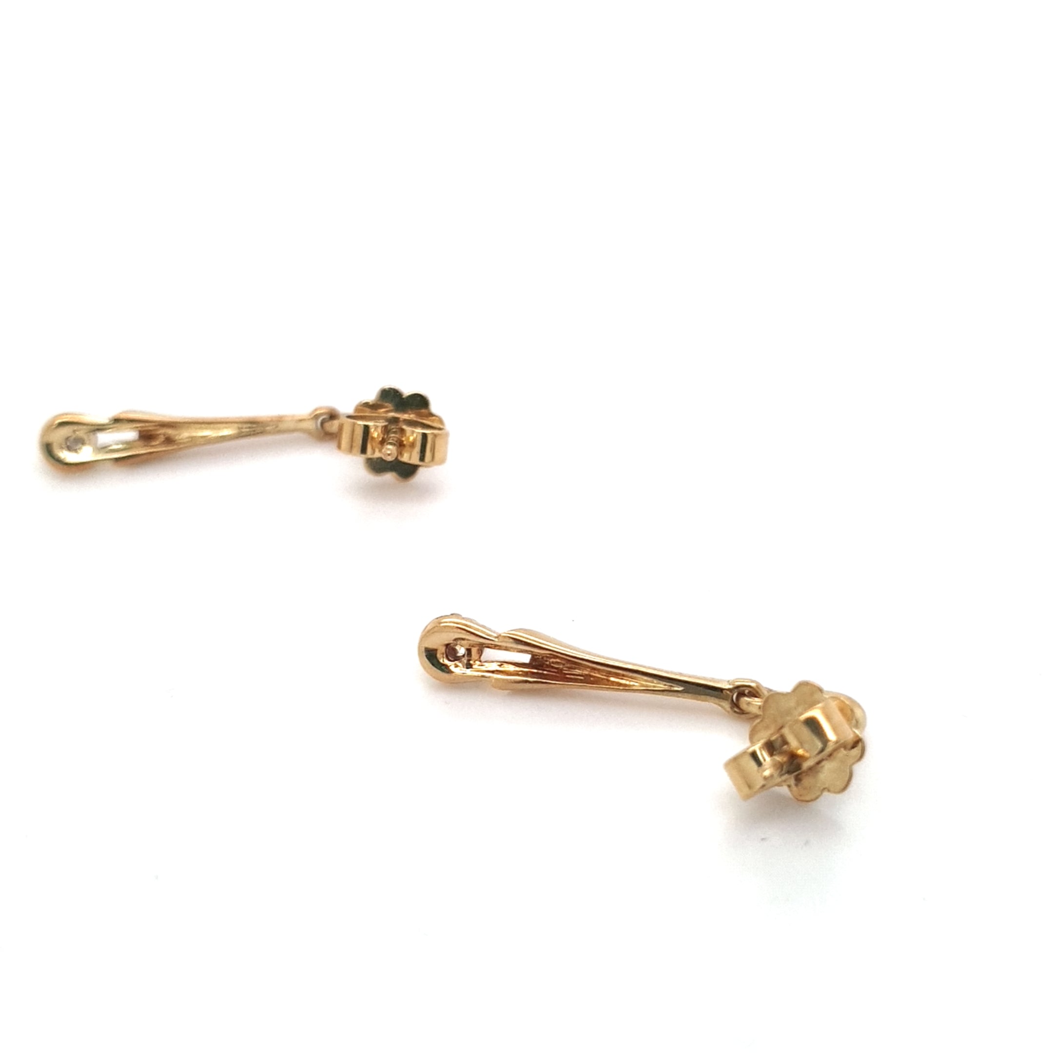 Ohrringe Gelb Gold 585 Stecker Brillant Schmuck Damen Geschenk