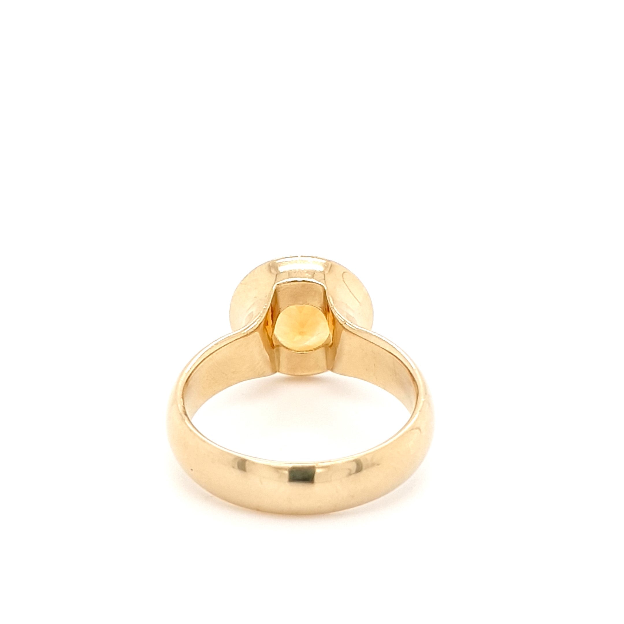Damen Ring Gelbgold 750 / 18 kt Brillanten Schmuckstein Orange Damen