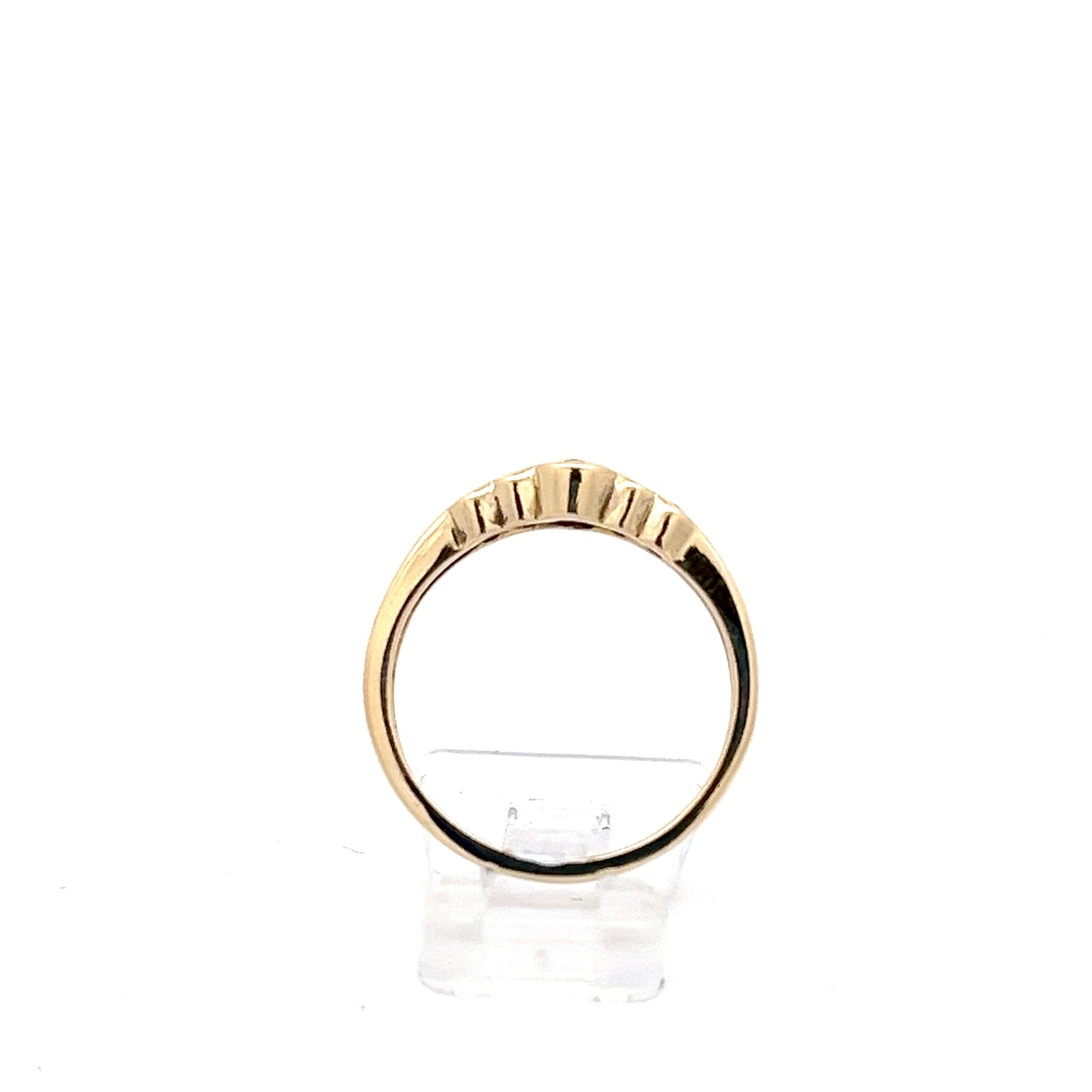 Brillant Ring Gelb Gold 750 18 Karat Farbstein rosa *55