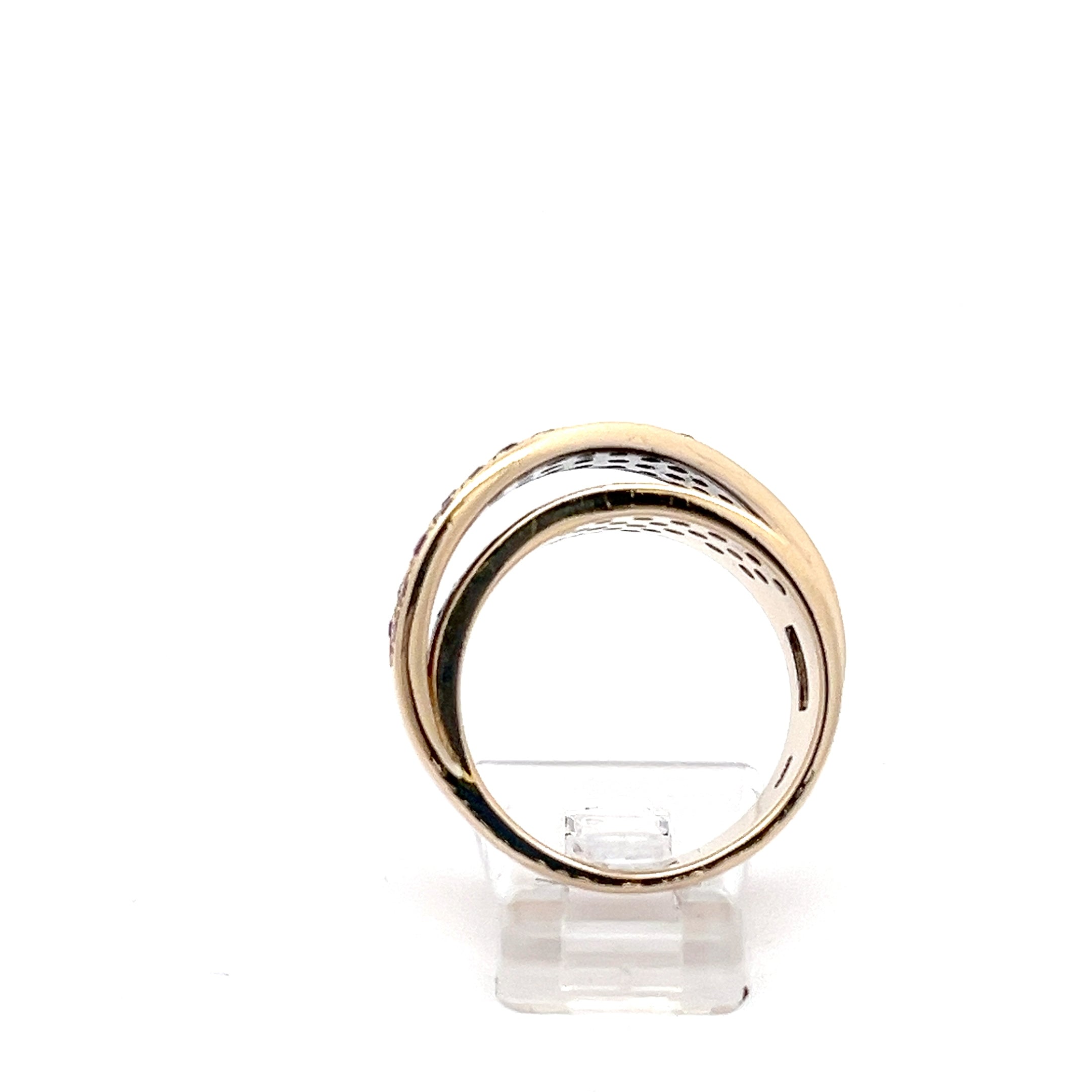 CHRIST Ring Gelb Gold 585 14kt. Brill. und Schmuckstein rosa *54*