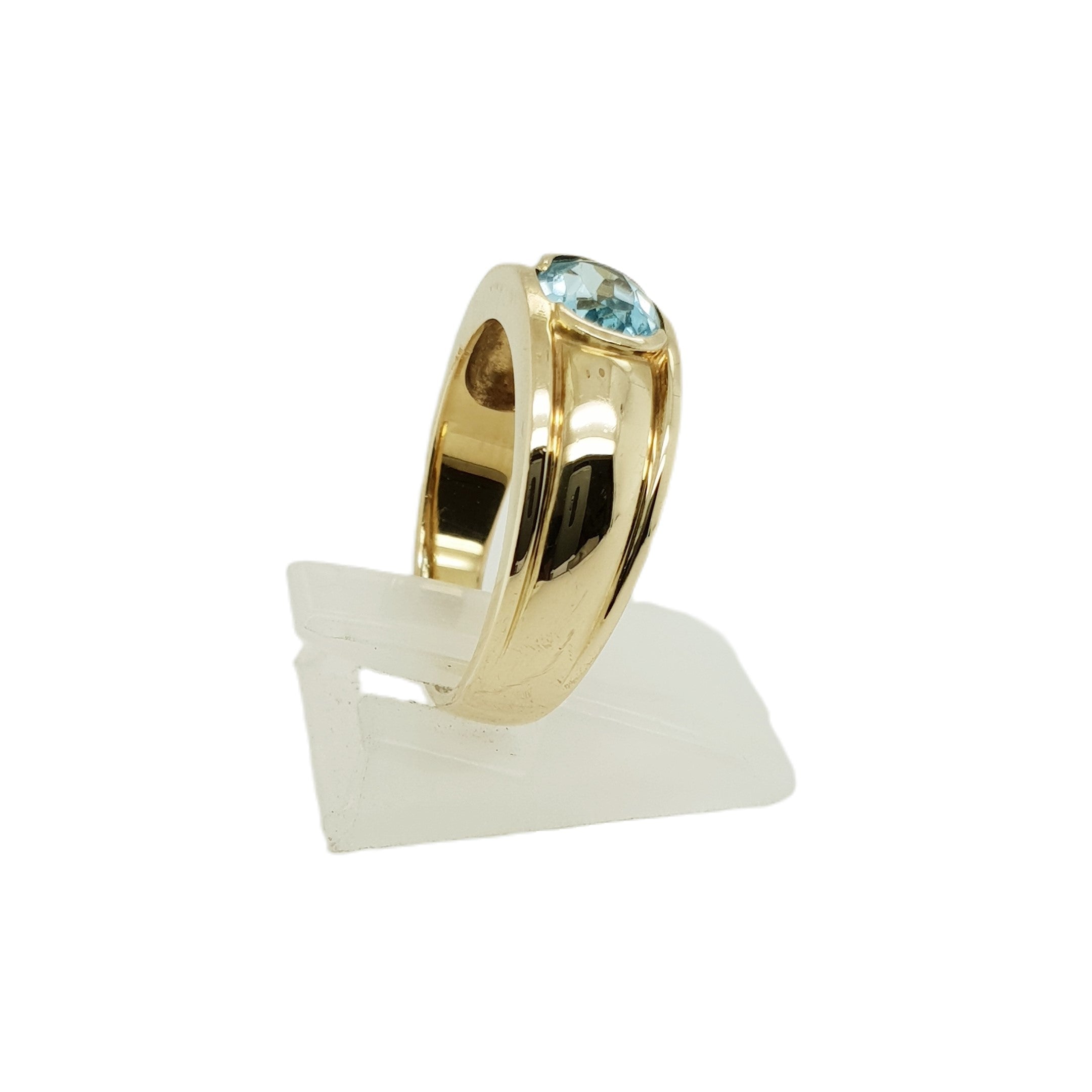 Aquamarin Gold Ring 333 8 kt Gr.58