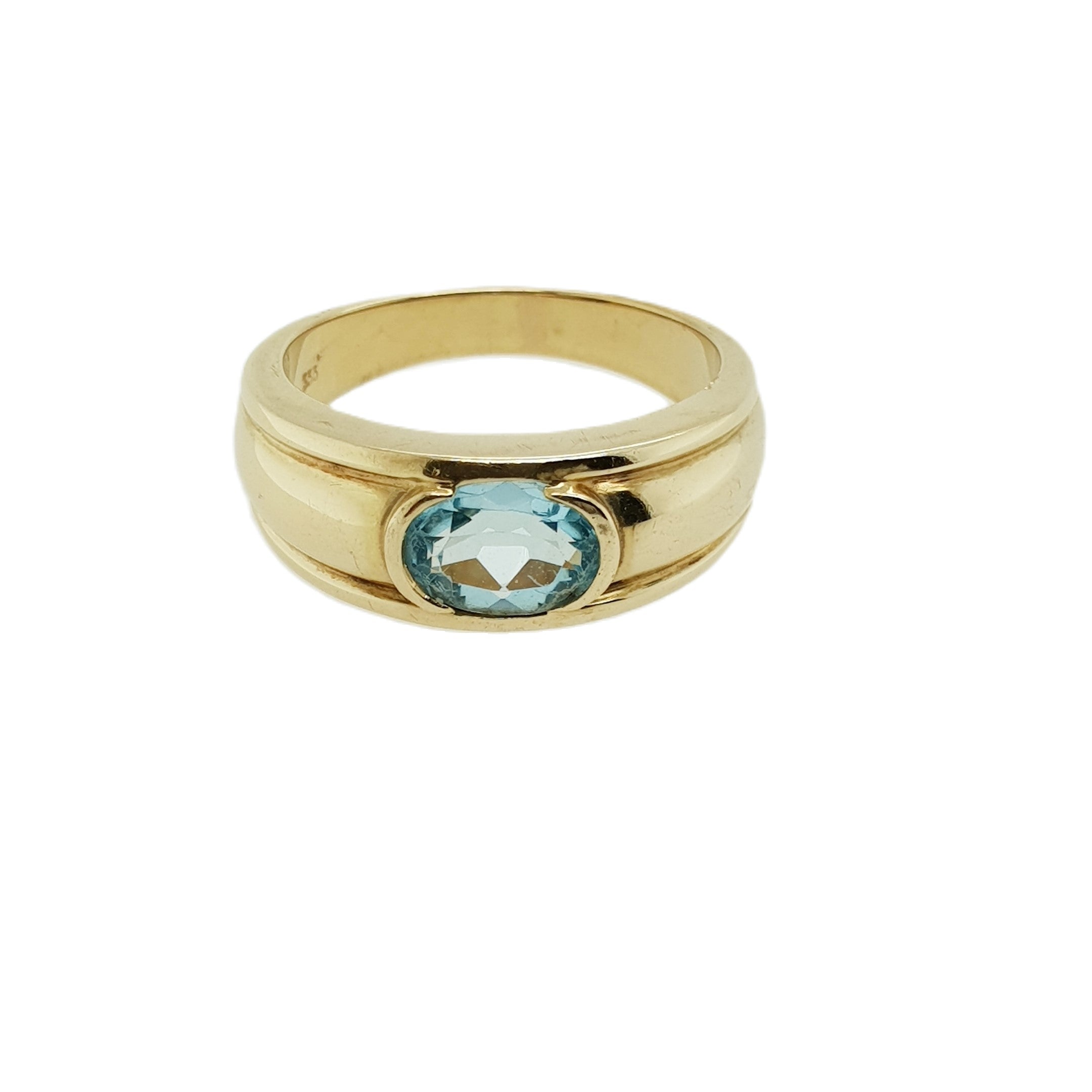 Aquamarin Gold Ring 333 8 kt Gr.58