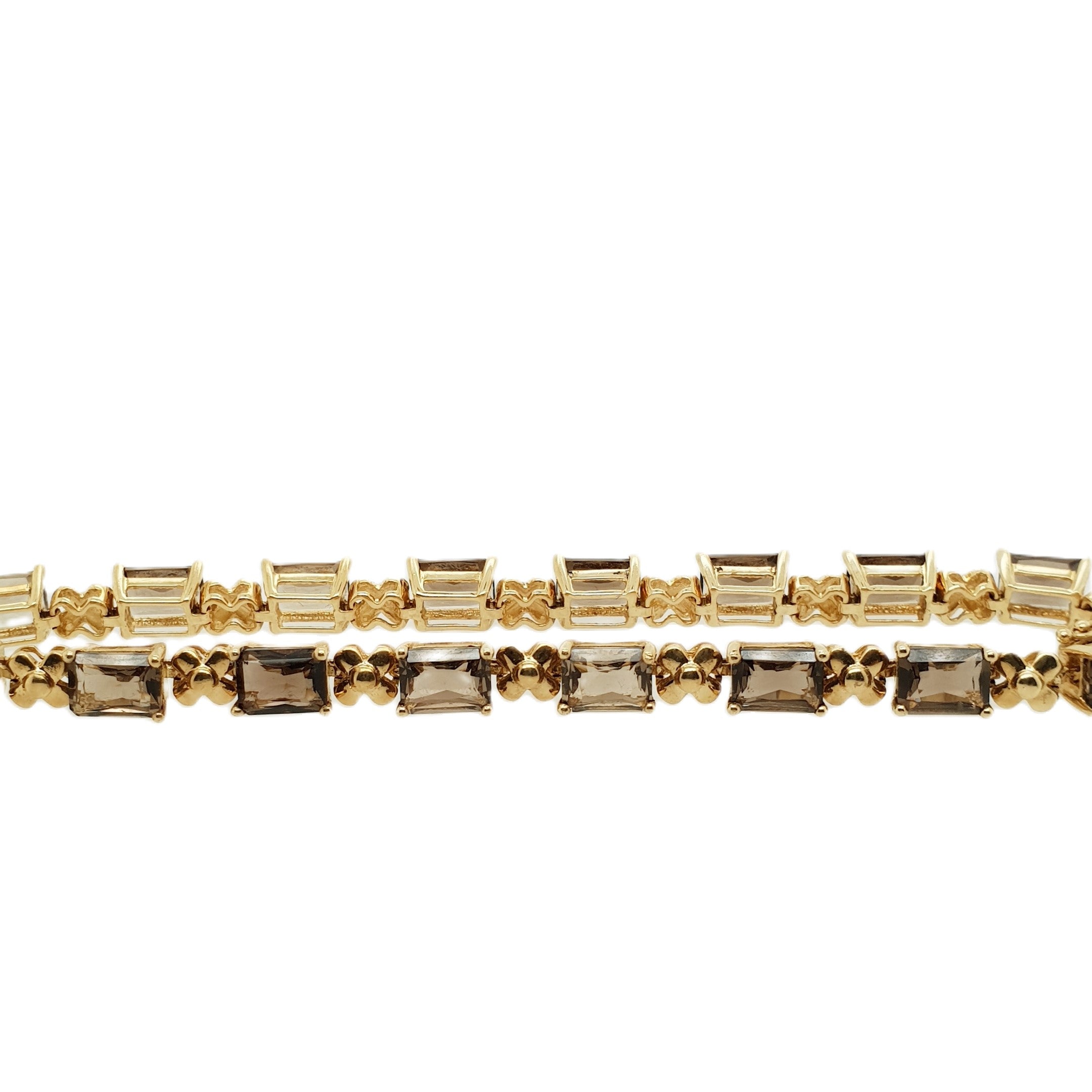 Gold Rauchquarz Armband 333 8kt ca.20,5cm