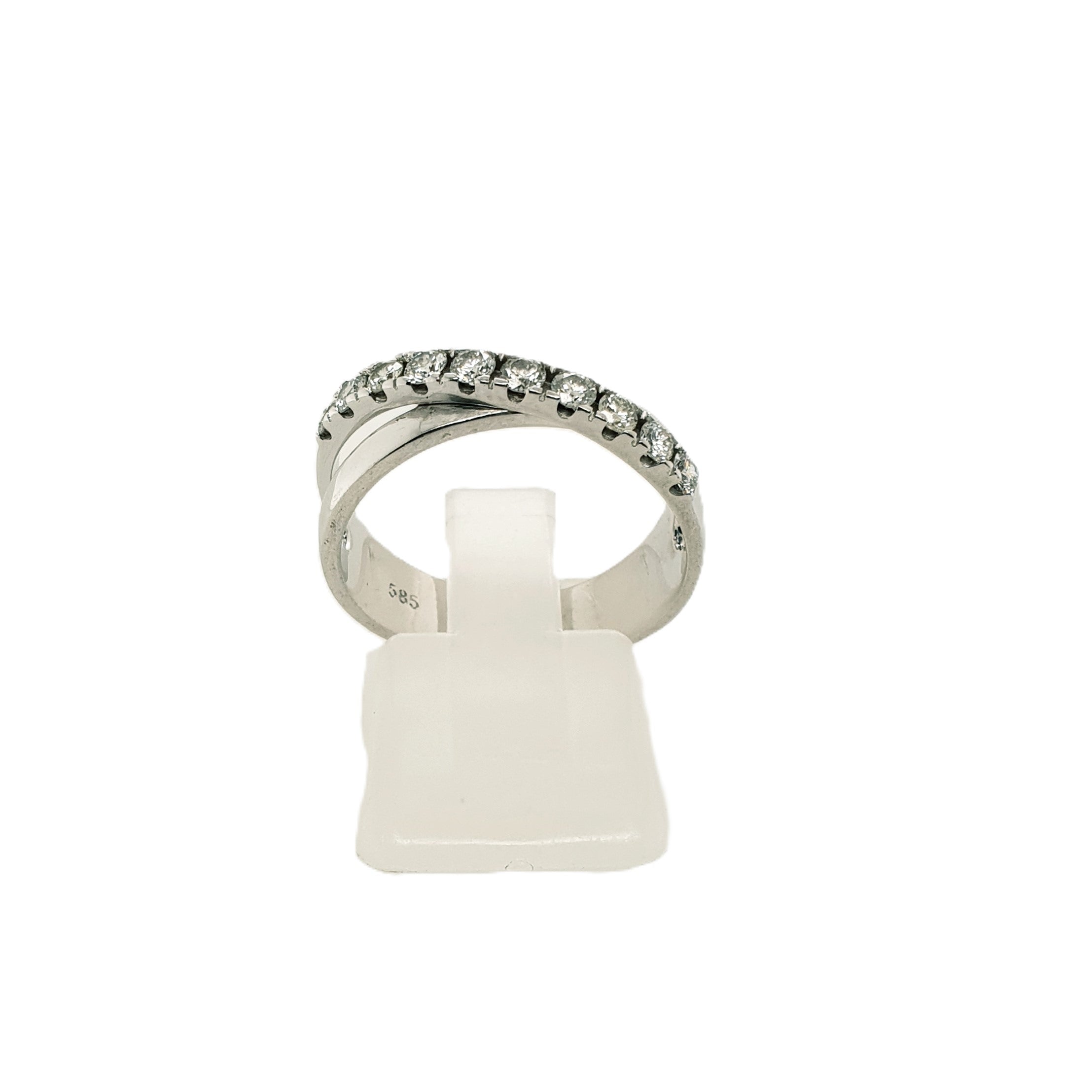 Brillant Weißgold Ring 585 14kt Gr.57