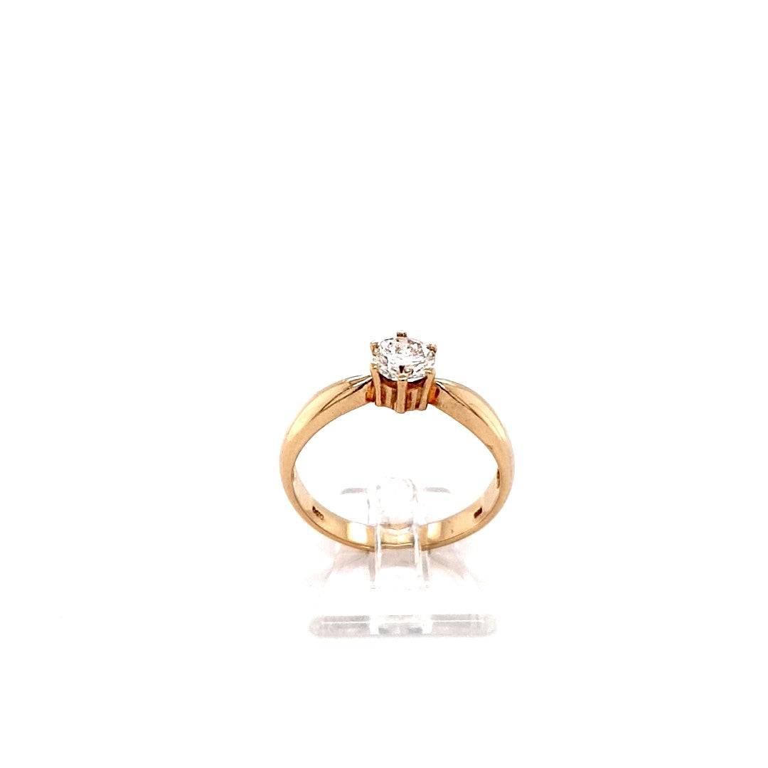Damen Ring Gelbgold 585 14 kt Brillant ca. 0,50 ct Schmuck Geschenk180836