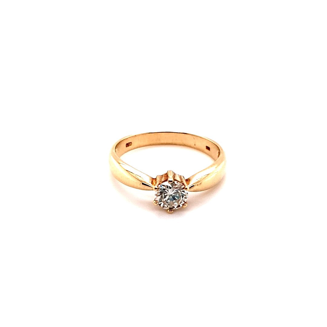 Damen Ring Gelbgold 585 14 kt Brillant ca. 0,50 ct Schmuck Geschenk180836