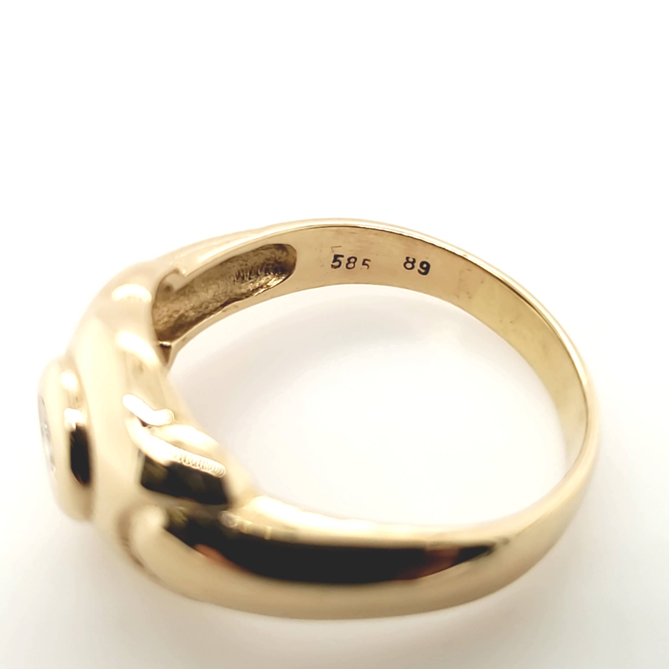 Ring Gelbgold 585/14kt Gr.60 Brillant