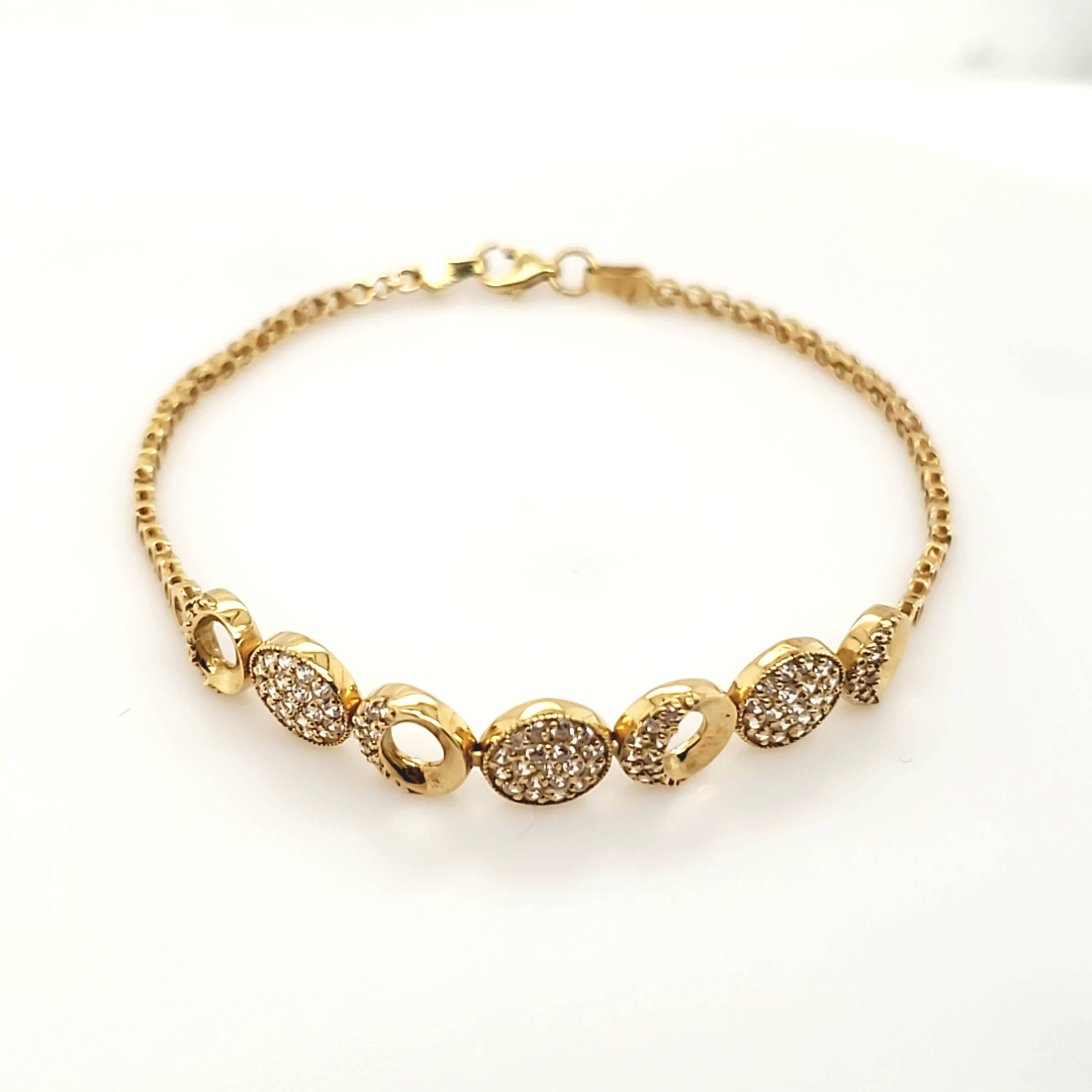 Armband Gelbgold 750 ca. 17,5cm