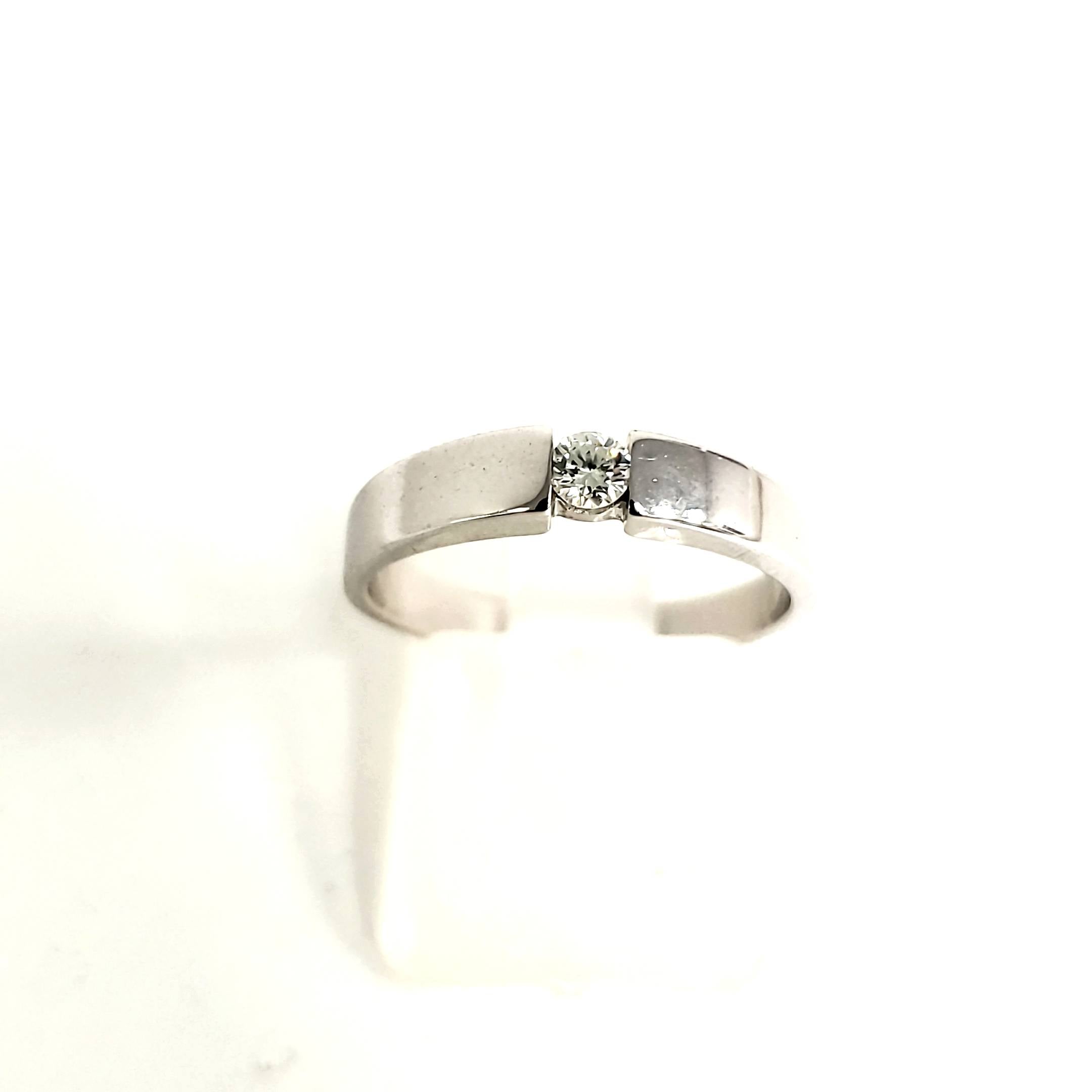 Ring Weißgold 585 Gr.52 1 Brillant 0,10ct Christ Verlobung