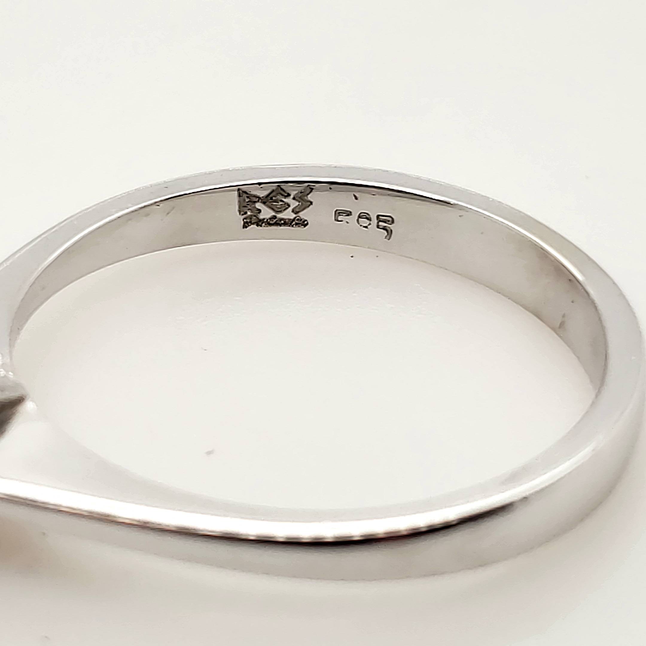 Solitär Ring Weißgold 585 14kt 1 Brillant ca.0,25ct PI Gr.55 / 56