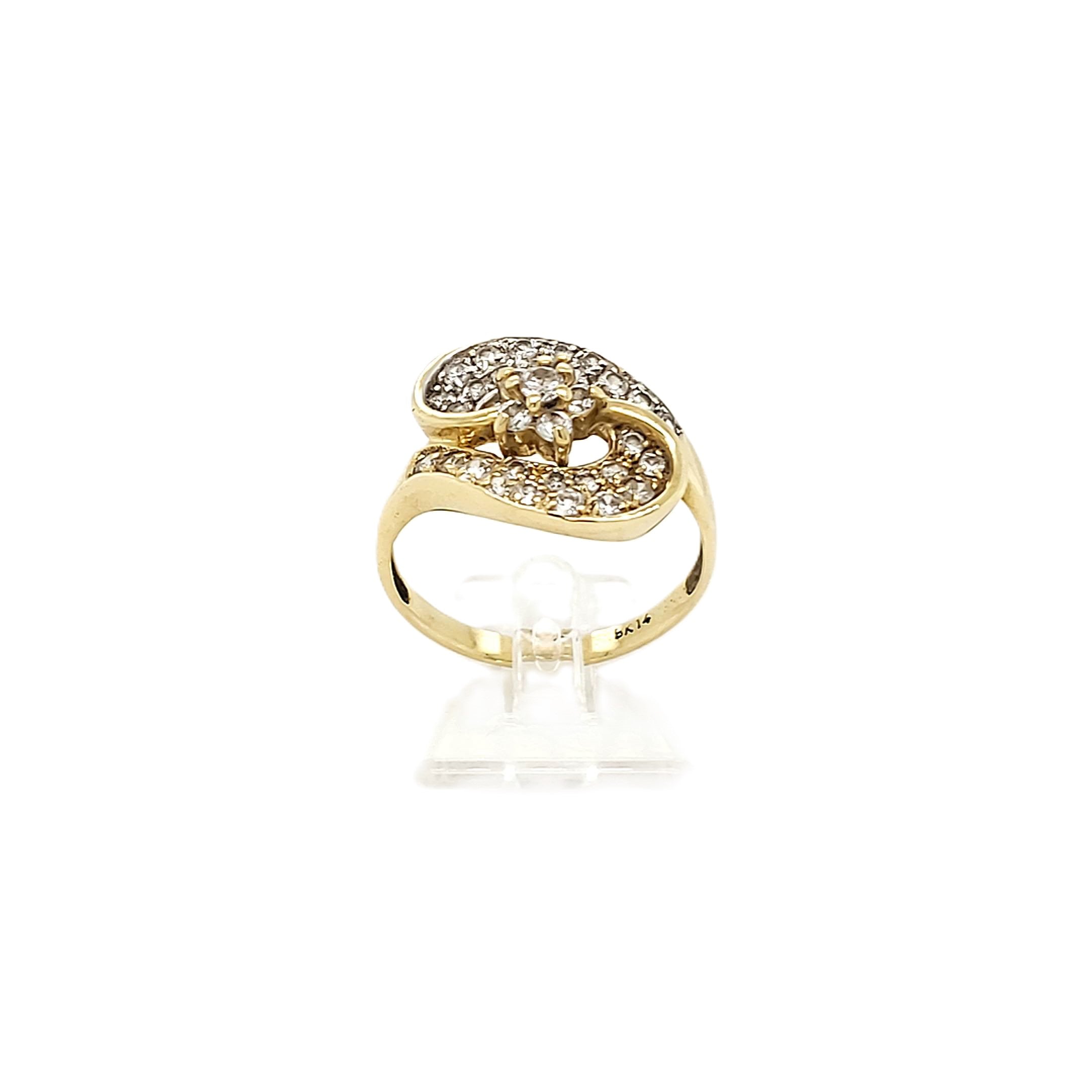 Ring Gelbgold Weißgold 585 Gr.57