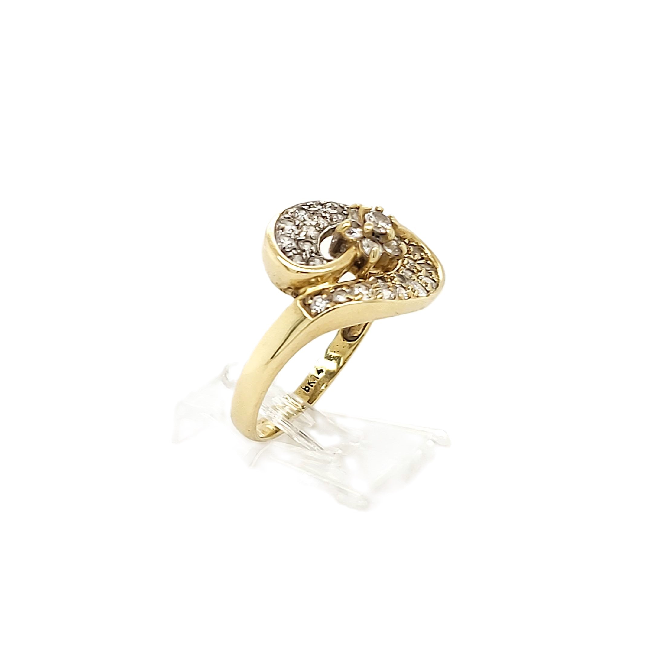 Ring Gelbgold Weißgold 585 Gr.57